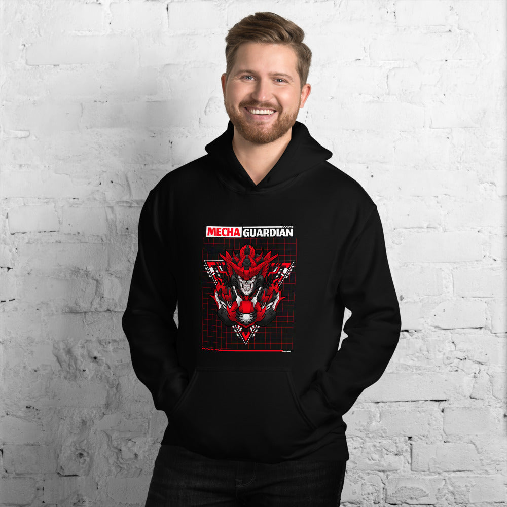 Red Mecha Guardian - Unisex Hoodie by DarkByteGear