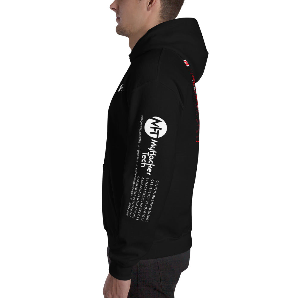 Red Mecha Guardian - Unisex Hoodie (all sides print) by DarkByteGear