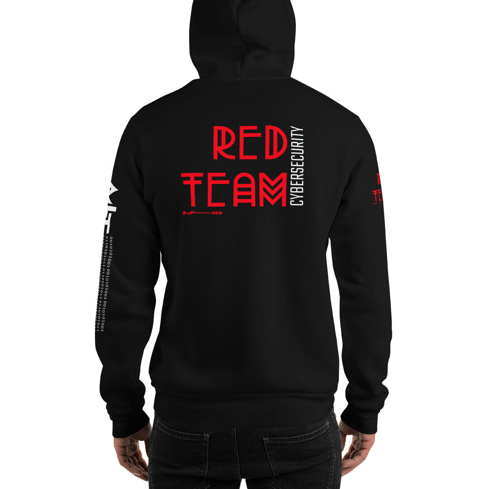 Cyber Security Red Team v5 - Unisex Hoodie (back print) by DarkByteGear
