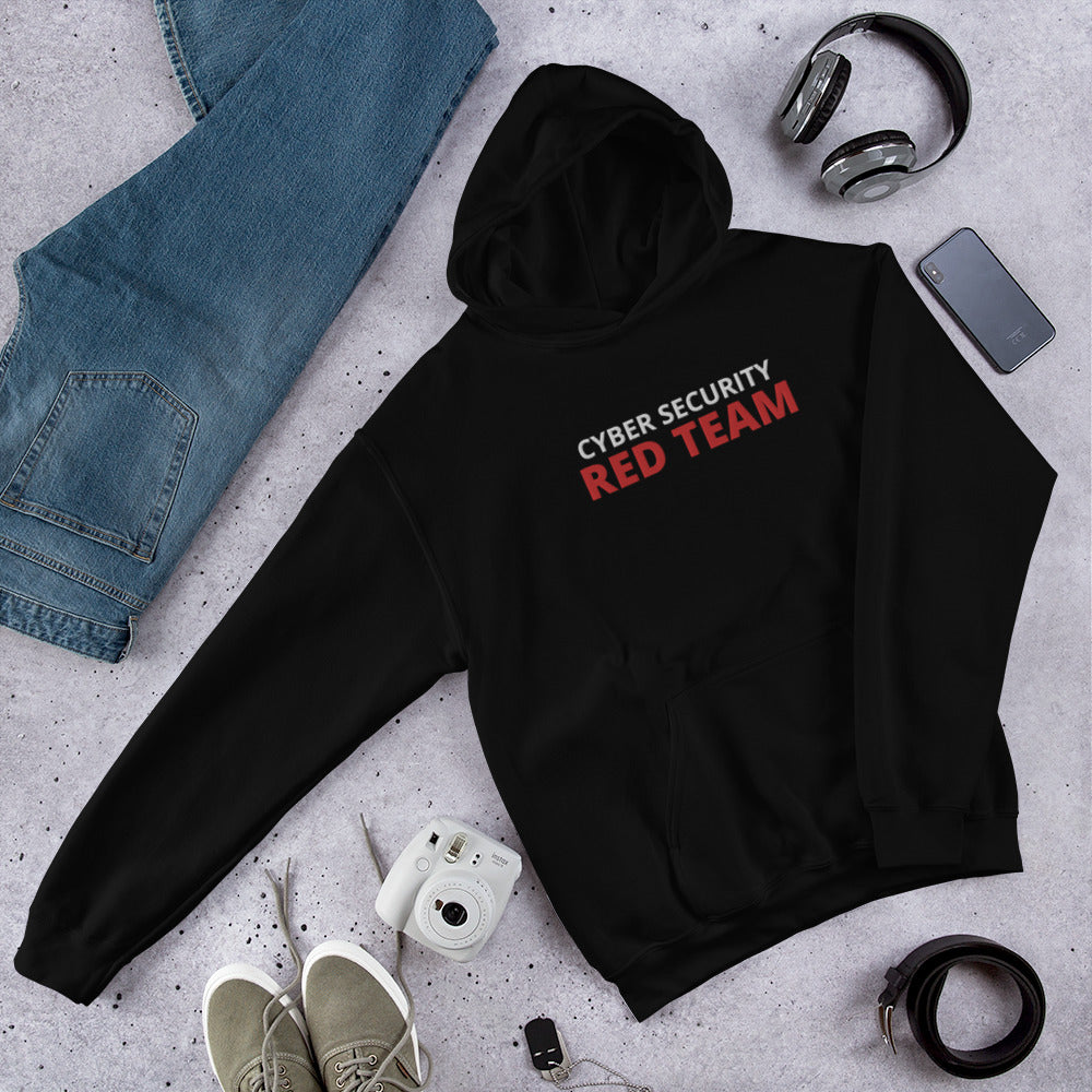 Cyber security Red team - Unisex Hoodie (large embroidery) by DarkByteGear