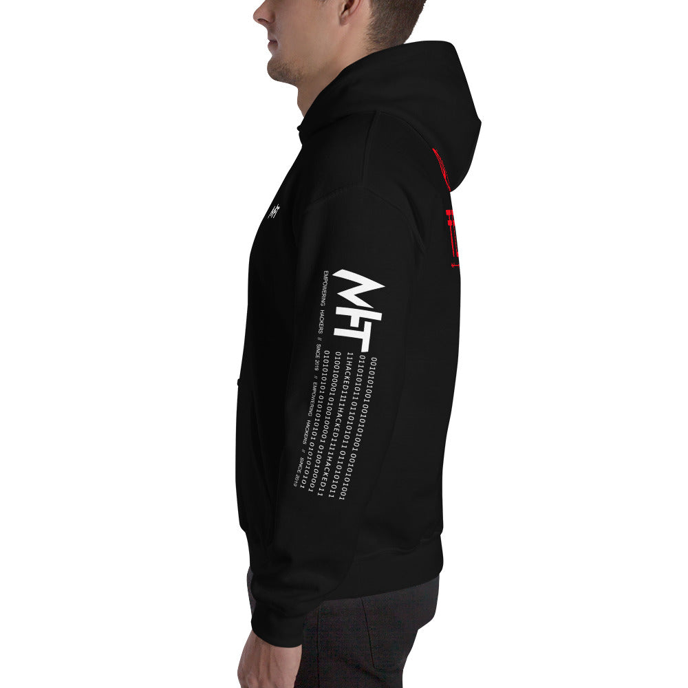Cyber Security Red Team v5 - Unisex Hoodie (back print) by DarkByteGear