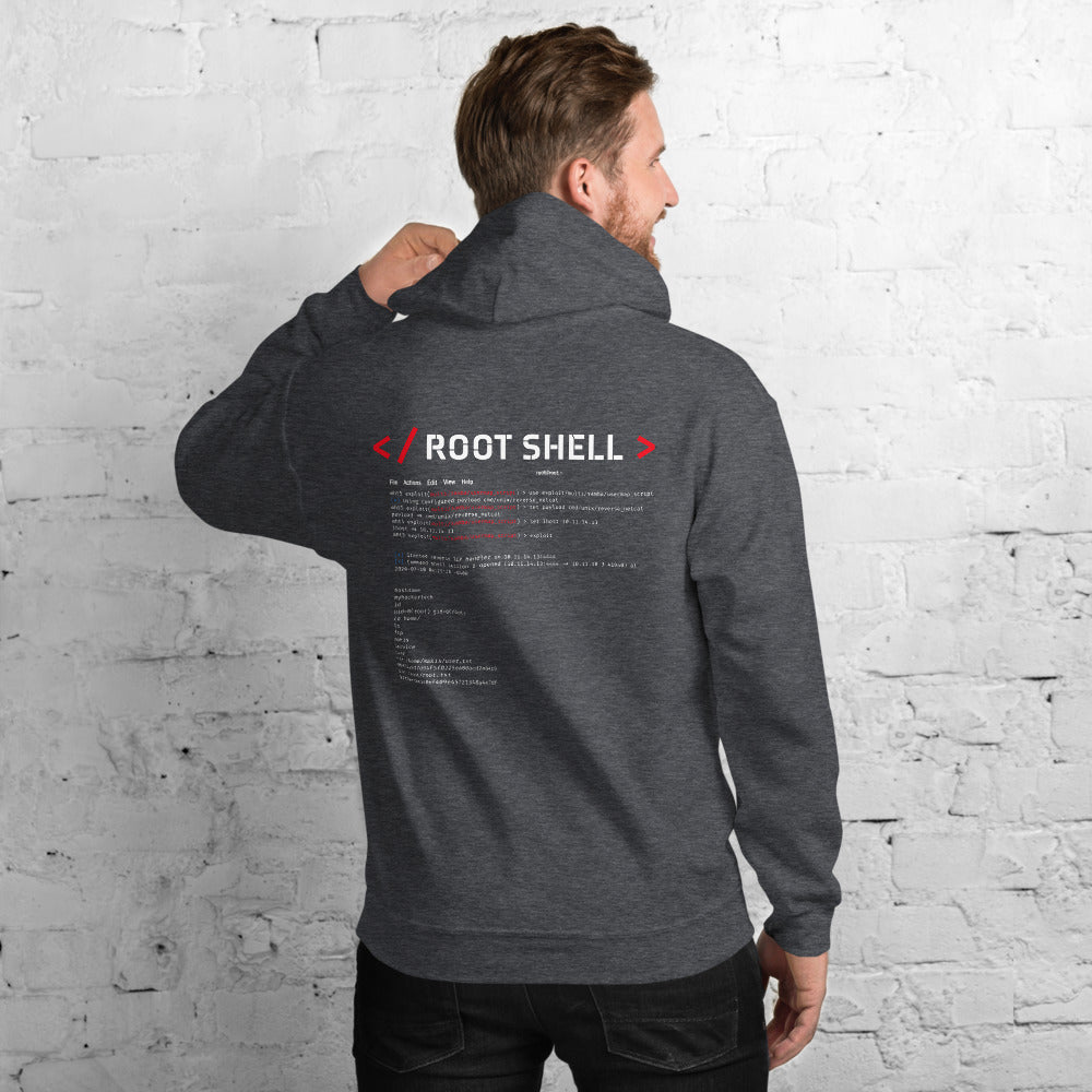 root shell - Unisex Hoodie (back print) by DarkByteGear