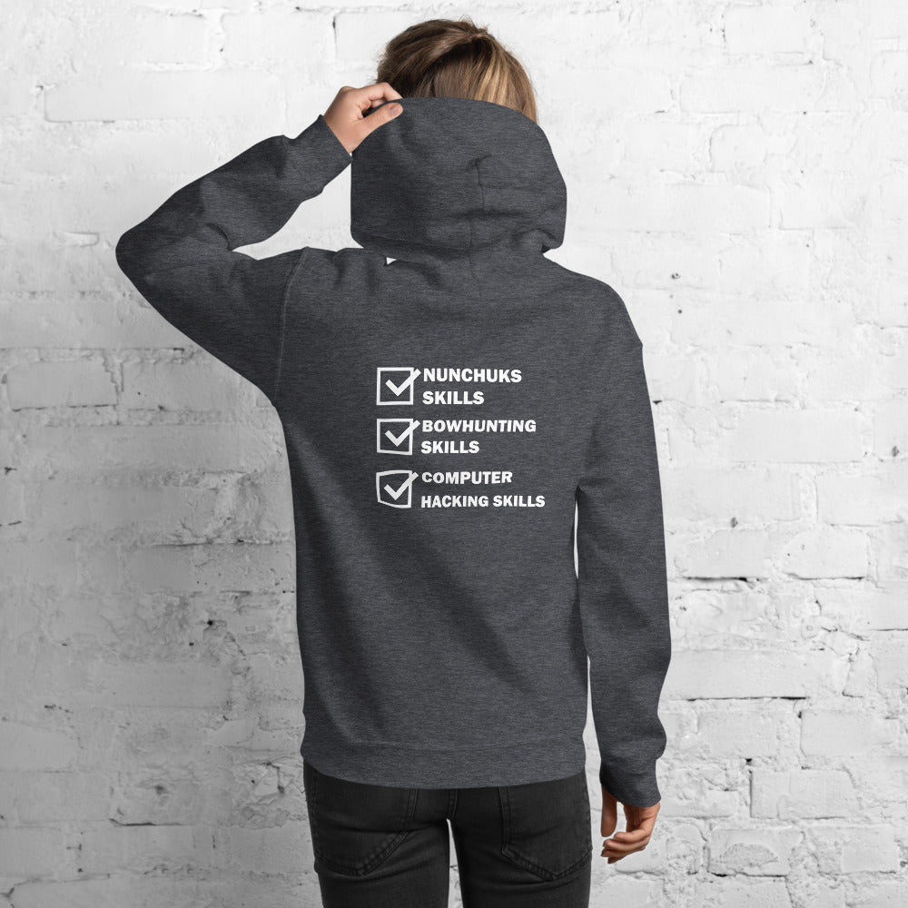 Computer Hacking Skills - Unisex Hoodie (back print) by DarkByteGear