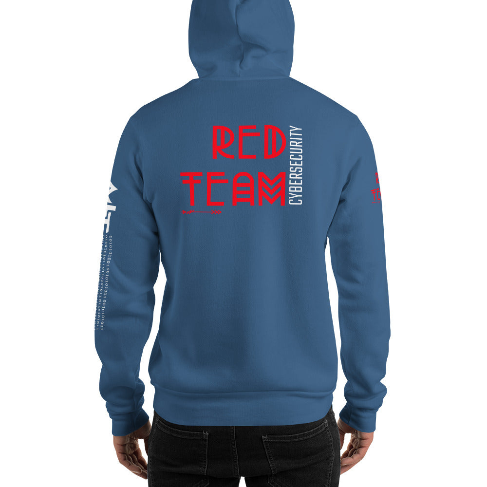 Cyber Security Red Team v5 - Unisex Hoodie (back print) by DarkByteGear