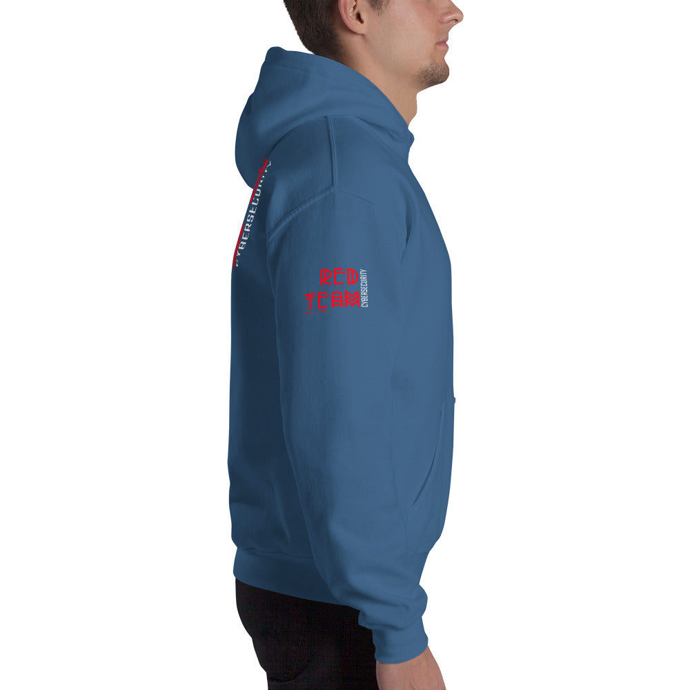 Cyber Security Red Team v5 - Unisex Hoodie (back print) by DarkByteGear