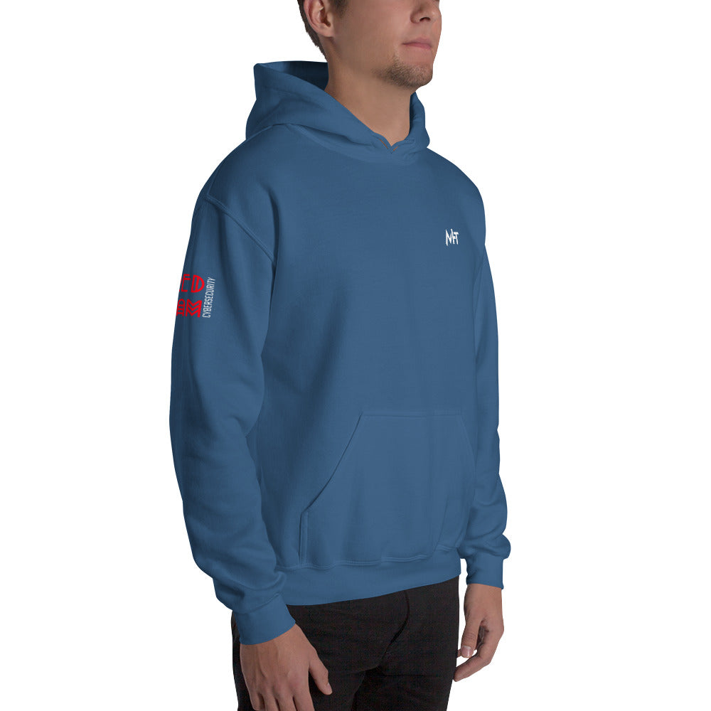Cyber Security Red Team v5 - Unisex Hoodie (back print) by DarkByteGear