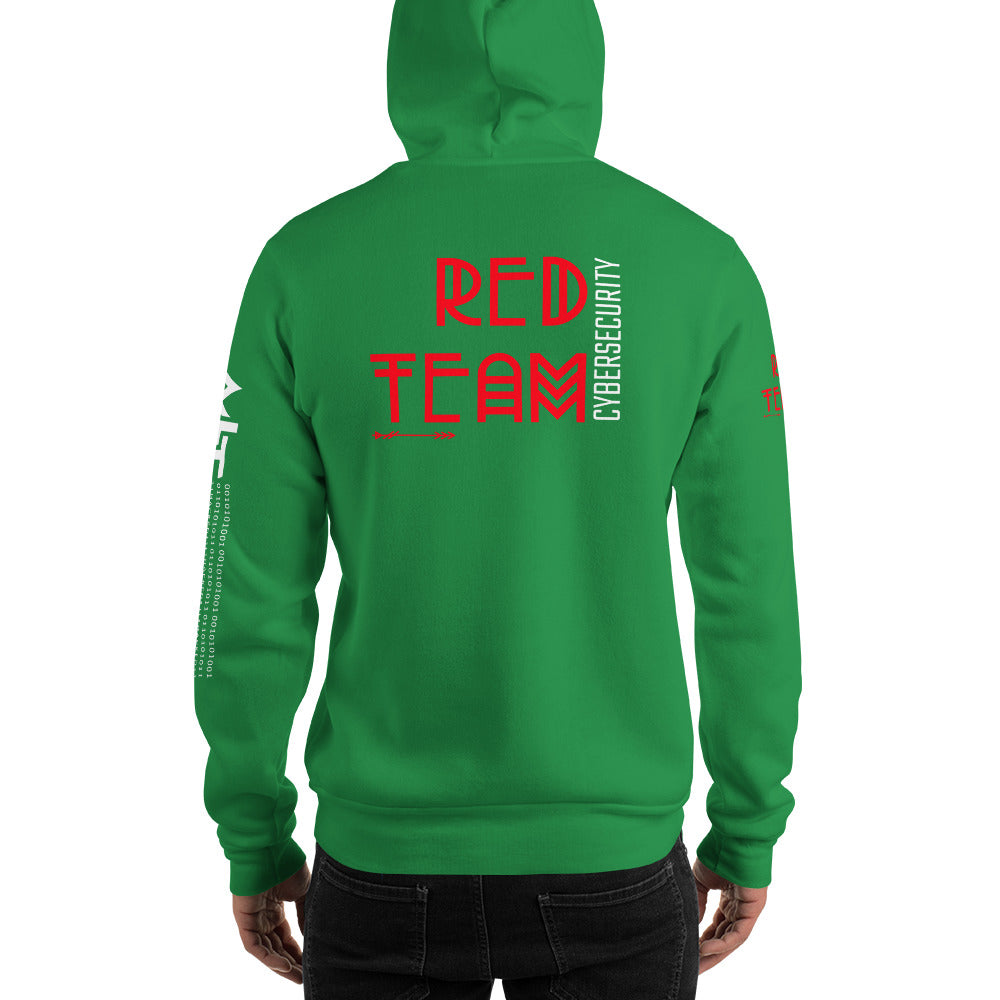 Cyber Security Red Team v5 - Unisex Hoodie (back print) by DarkByteGear