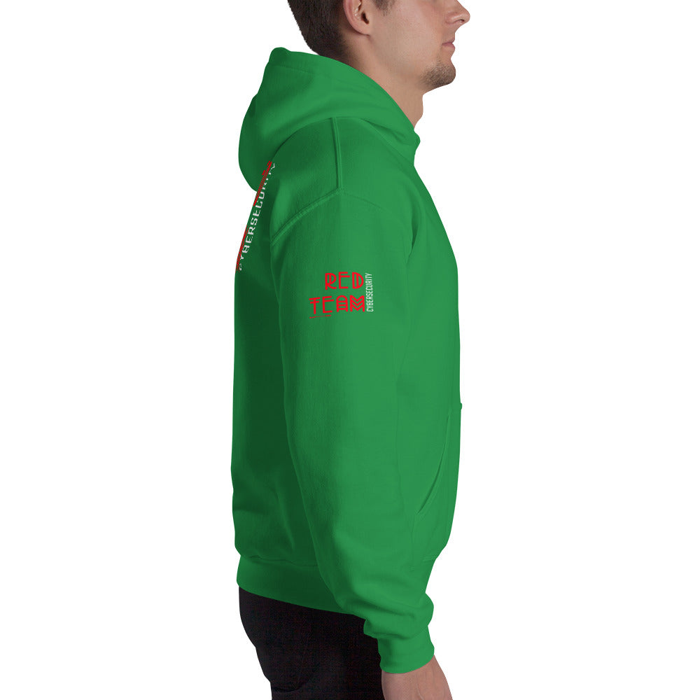 Cyber Security Red Team v5 - Unisex Hoodie (back print) by DarkByteGear