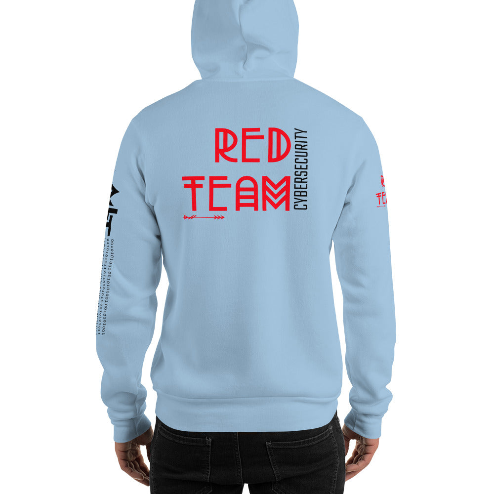 Cyber Security Red Team v5 - Unisex Hoodie (back print) by DarkByteGear