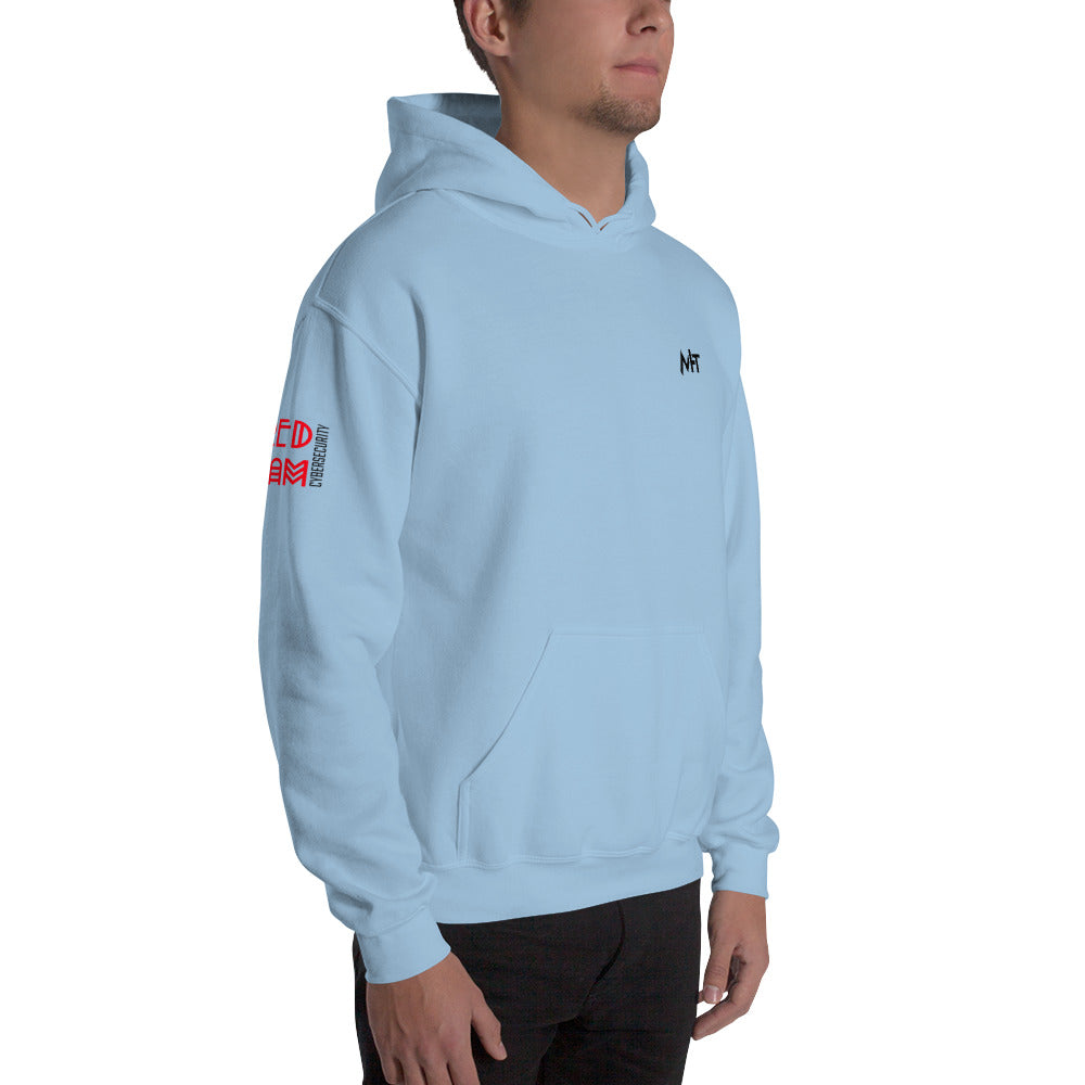 Cyber Security Red Team v5 - Unisex Hoodie (back print) by DarkByteGear