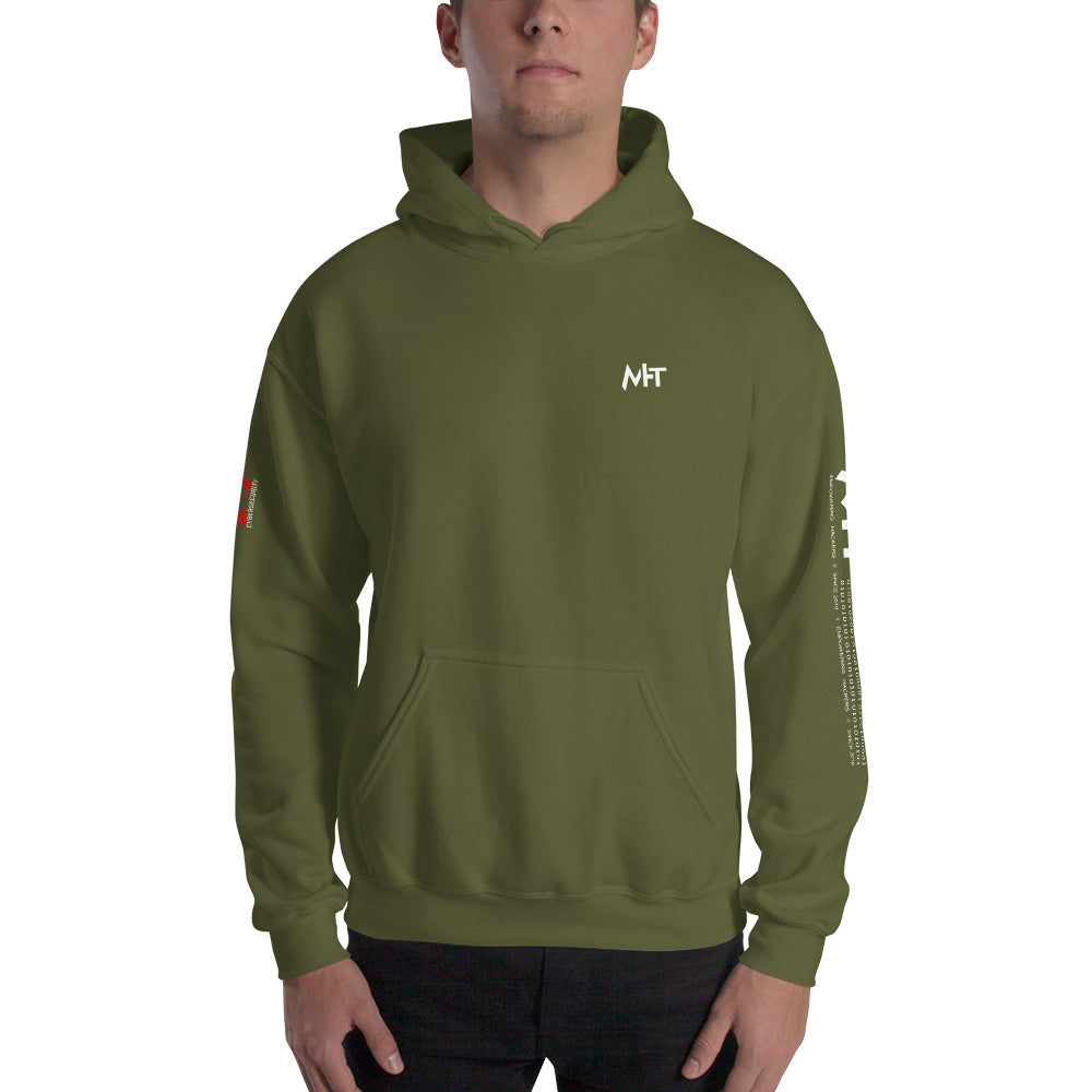 Cyber Security Red Team v5 - Unisex Hoodie (back print) by DarkByteGear