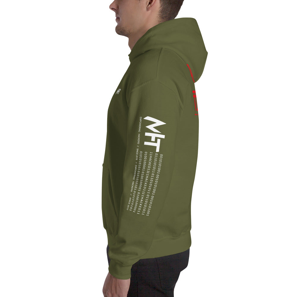 Cyber Security Red Team v5 - Unisex Hoodie (back print) by DarkByteGear