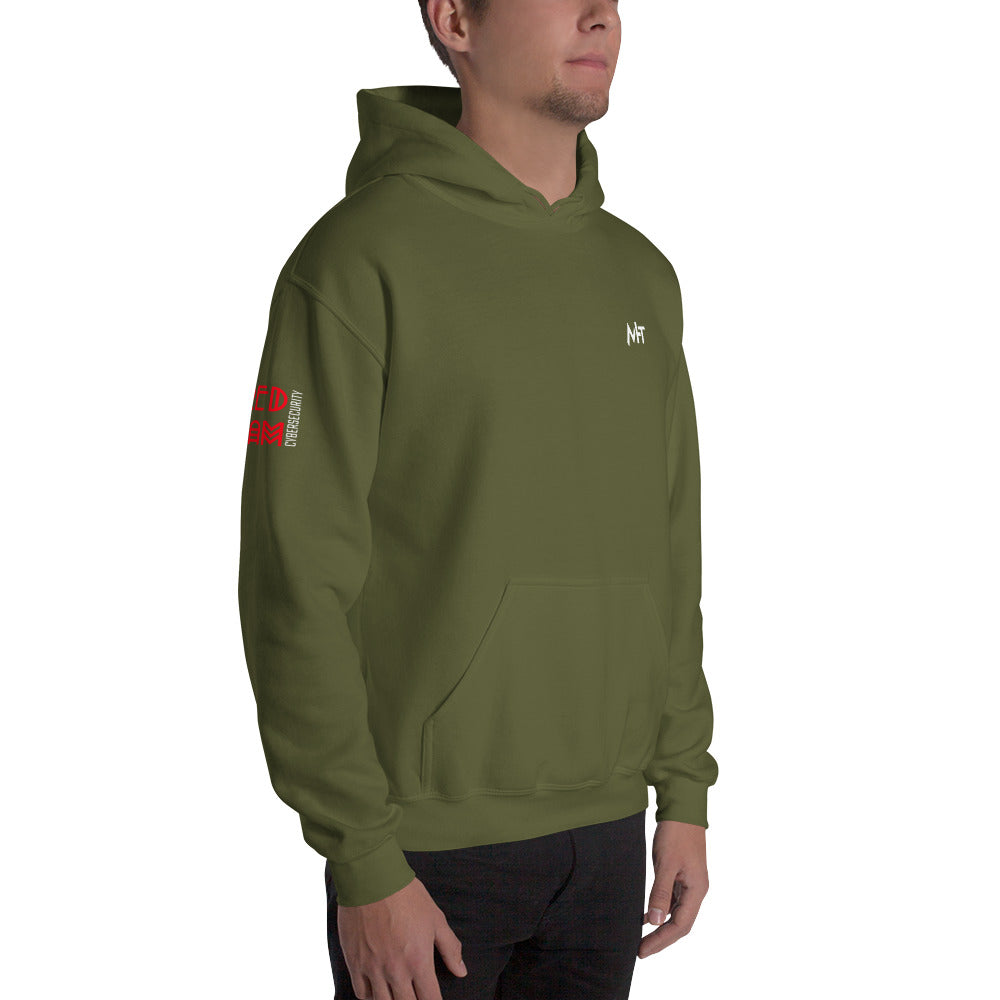 Cyber Security Red Team v5 - Unisex Hoodie (back print) by DarkByteGear