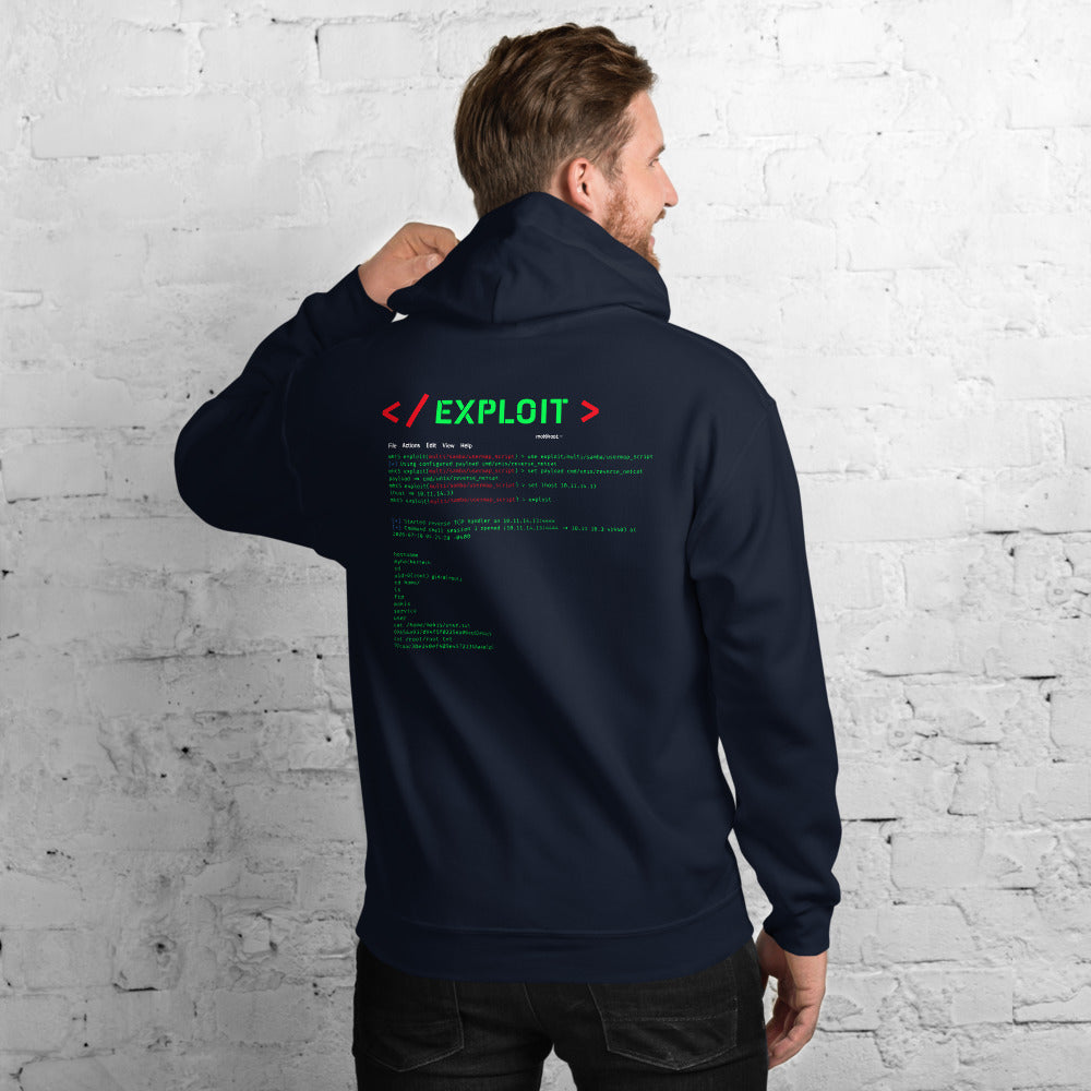 Exploit - Unisex Hoodie (back print) by DarkByteGear