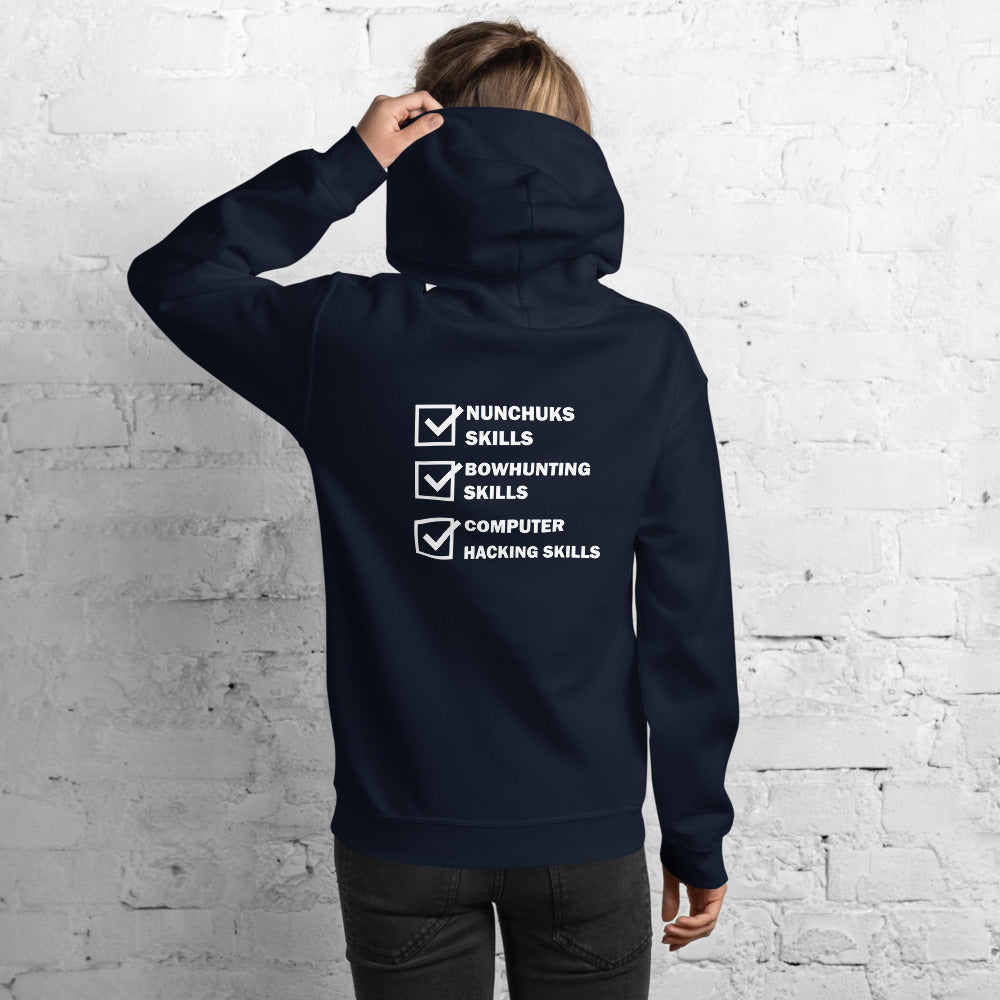 Computer Hacking Skills - Unisex Hoodie (back print) by DarkByteGear