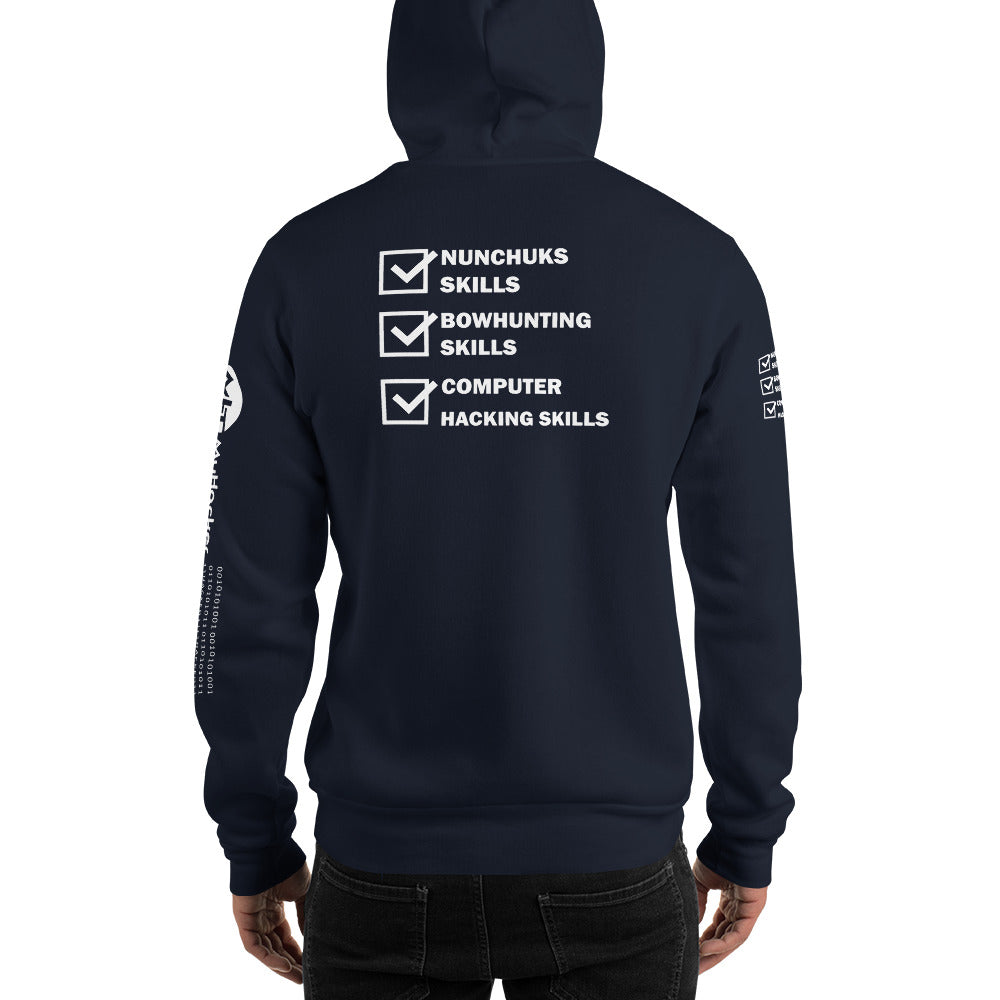 Computer Hacking Skills - Unisex Hoodie (all sides print) by DarkByteGear