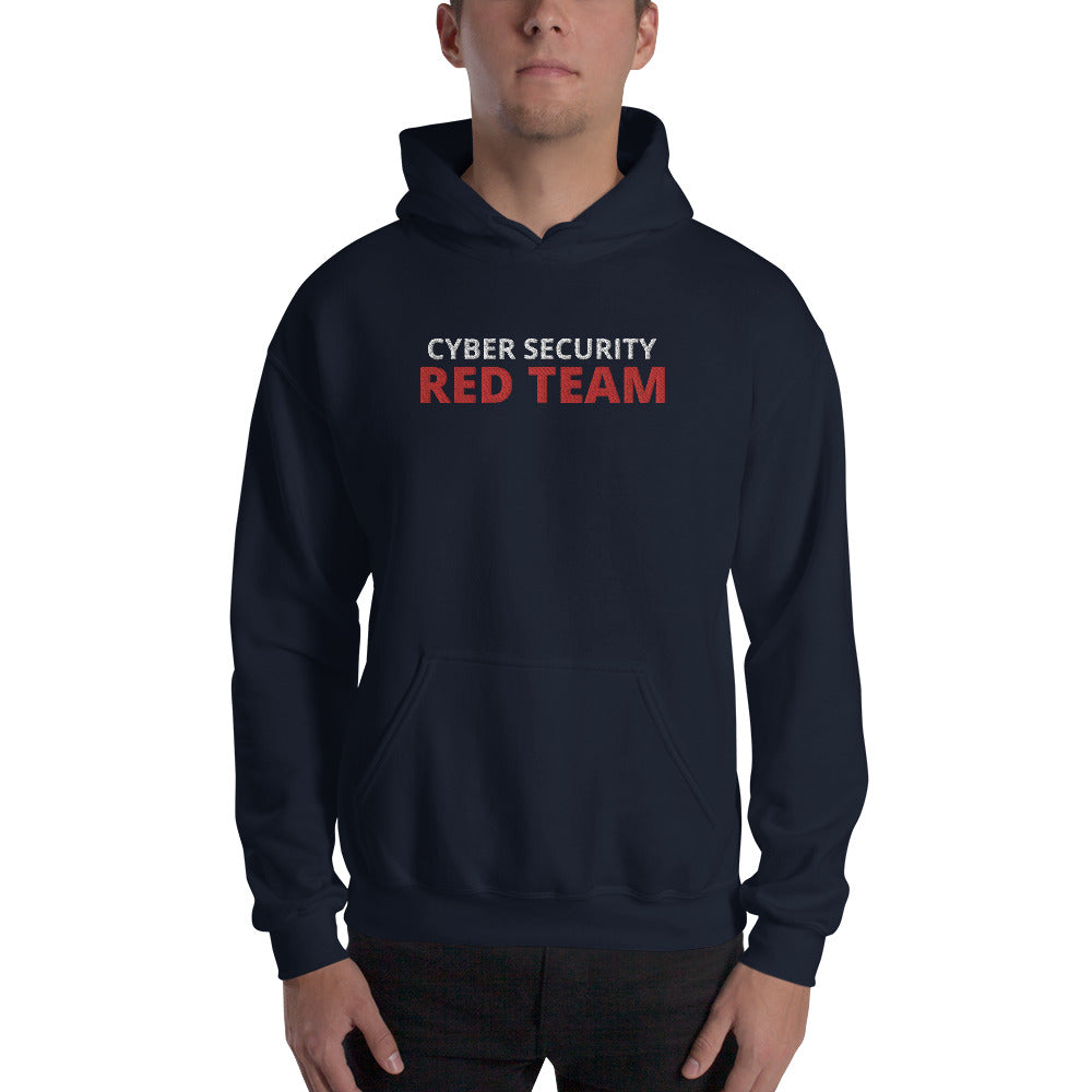 Cyber security Red team - Unisex Hoodie (large embroidery) by DarkByteGear