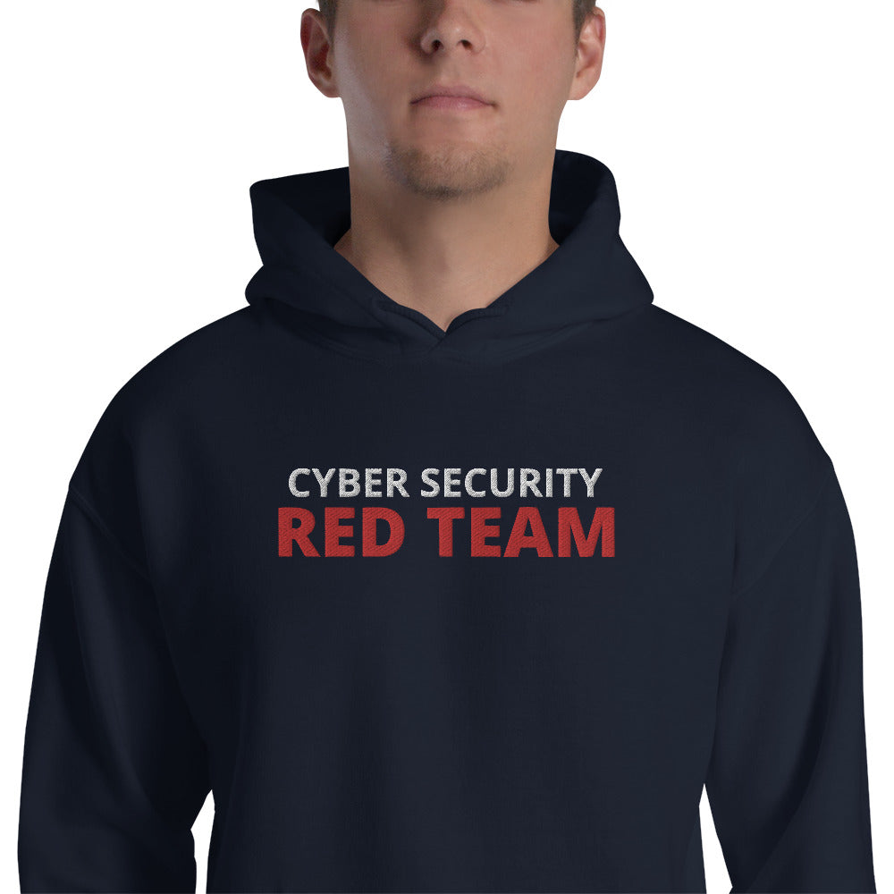 Cyber security Red team - Unisex Hoodie (large embroidery) by DarkByteGear