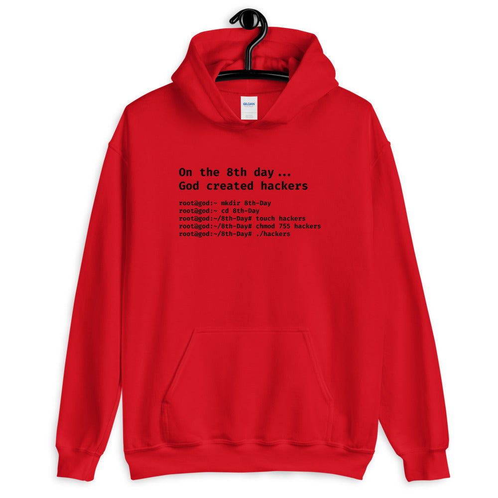 On the 8th day God created hackers - Unisex Hoodie by DarkByteGear