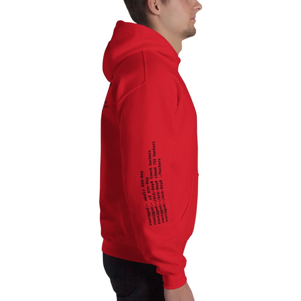On the 8th day God created hackers - Unisex Hoodie (all side print) by DarkByteGear