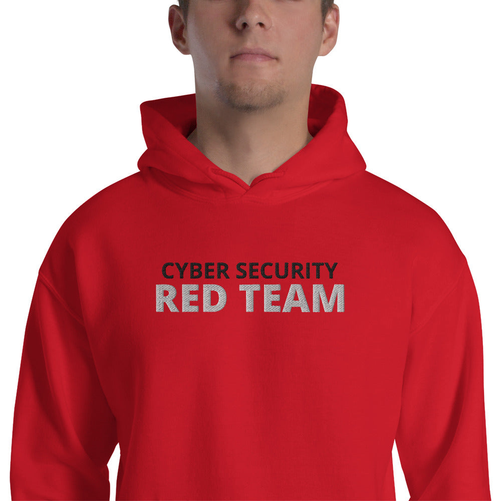 Cyber security Red team - Unisex Hoodie (large embroidery) by DarkByteGear