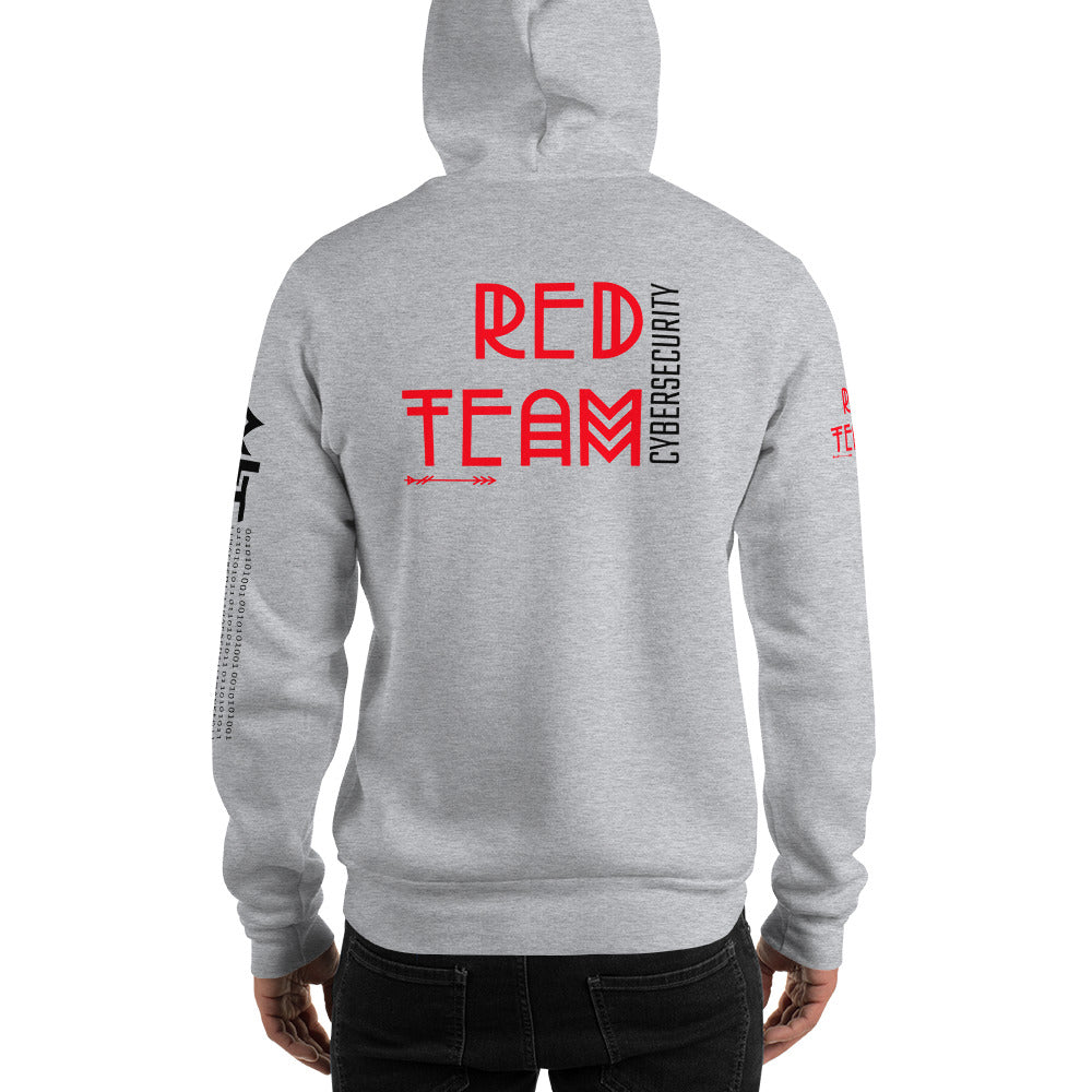Cyber Security Red Team v5 - Unisex Hoodie (back print) by DarkByteGear