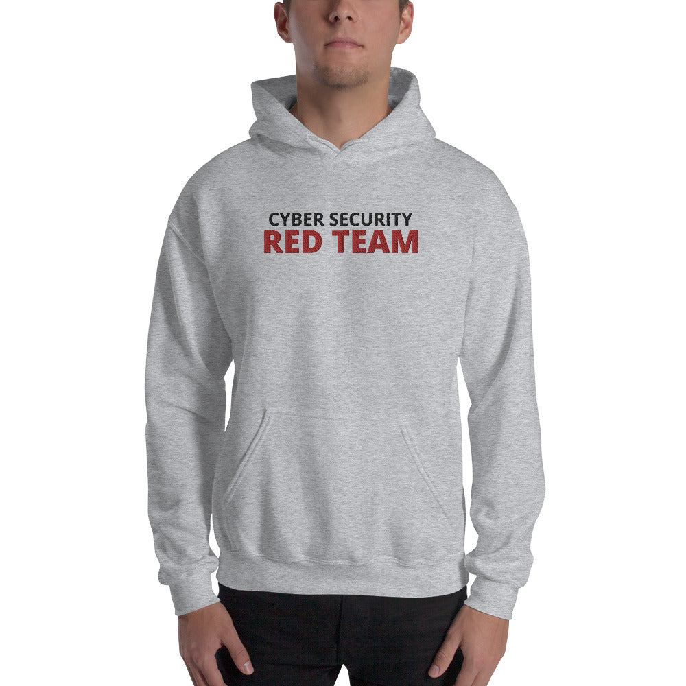 Cyber security Red team - Unisex Hoodie (large embroidery) by DarkByteGear
