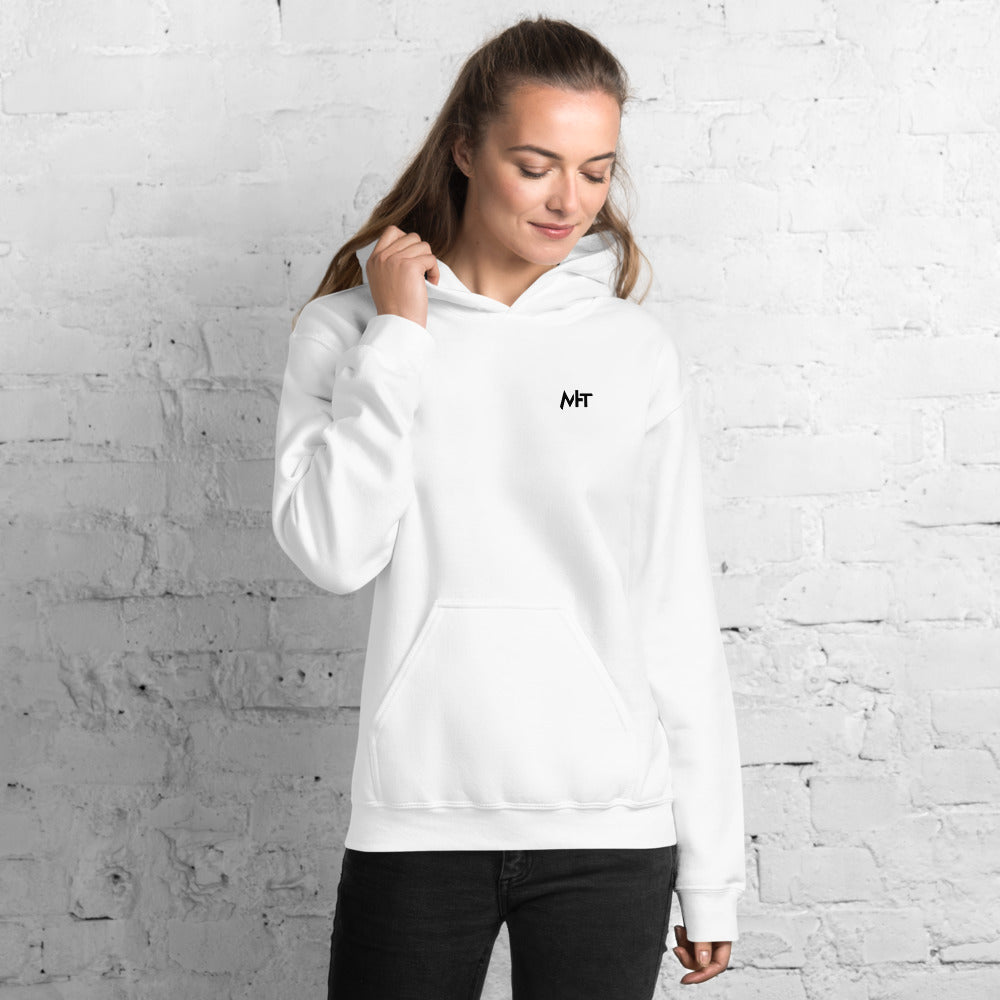 White Hat Hacker - Unisex Hoodie (back print) by DarkByteGear