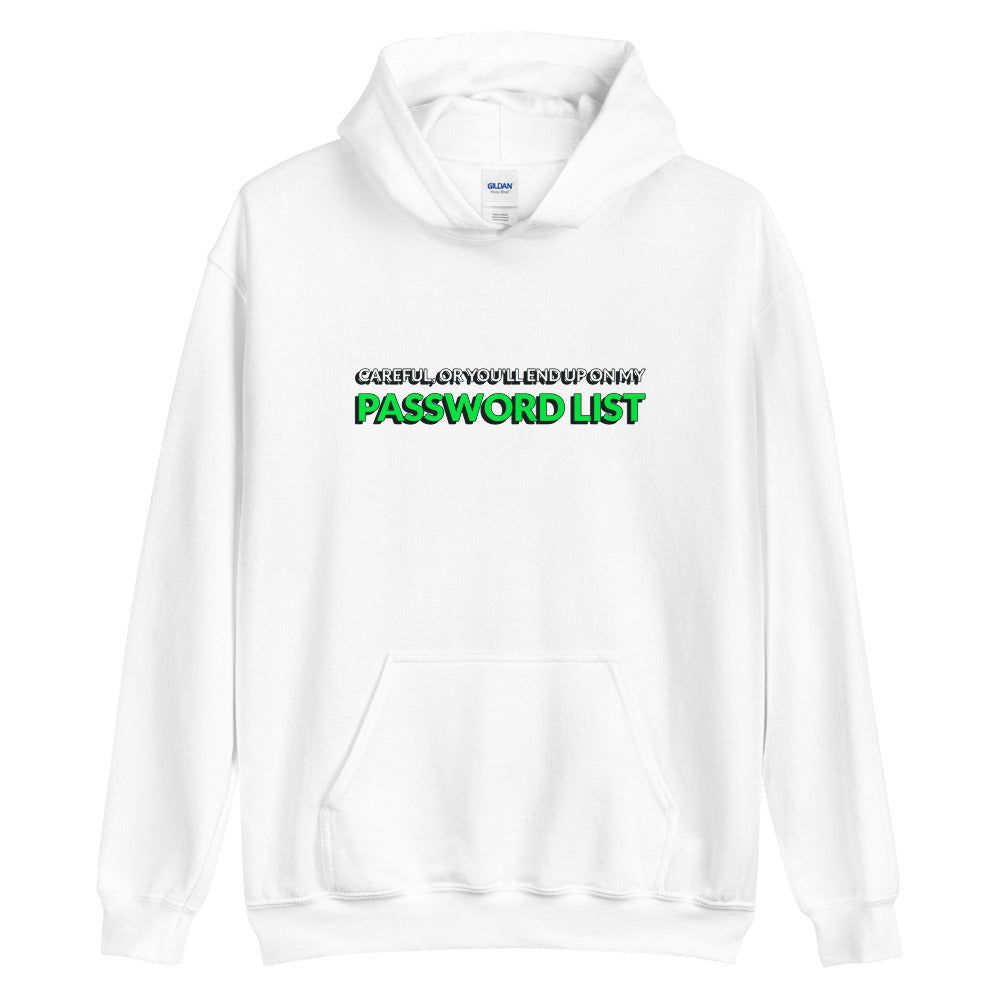 Password List - Unisex Hoodie by DarkByteGear