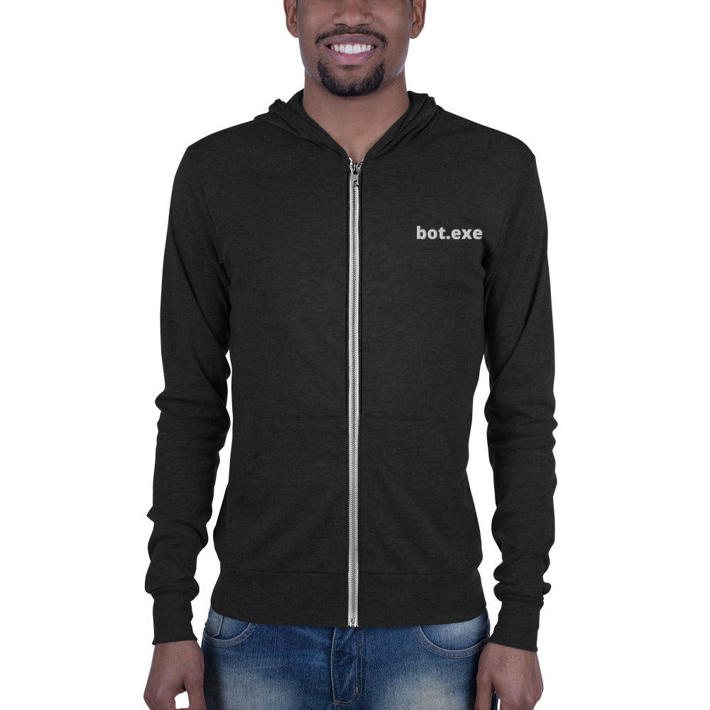 Bot.exe - Unisex zip hoodie by DarkByteGear