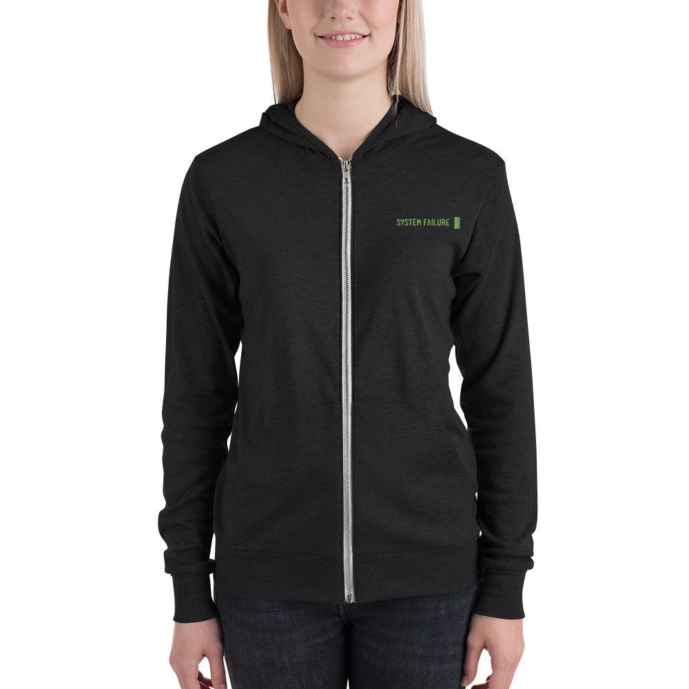 System failure - Unisex zip hoodie by DarkByteGear