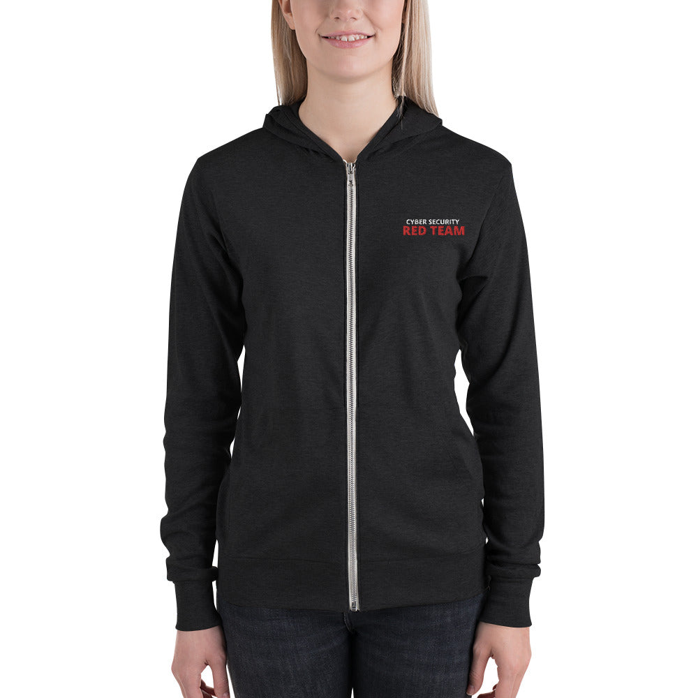 Cyber security red team - Unisex zip hoodie ( embroidery ) by DarkByteGear