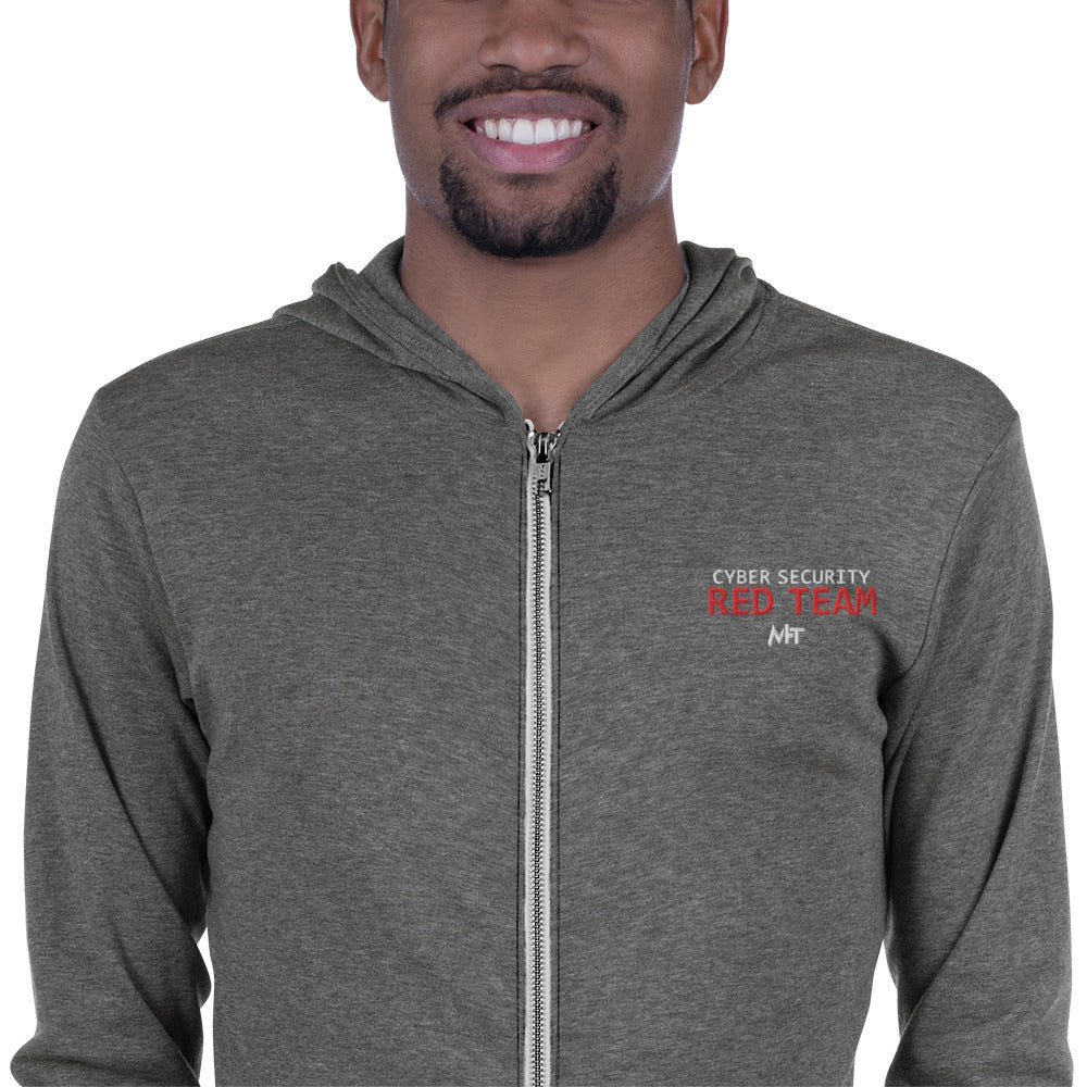 Cyber Security Red team - Unisex zip hoodie by DarkByteGear