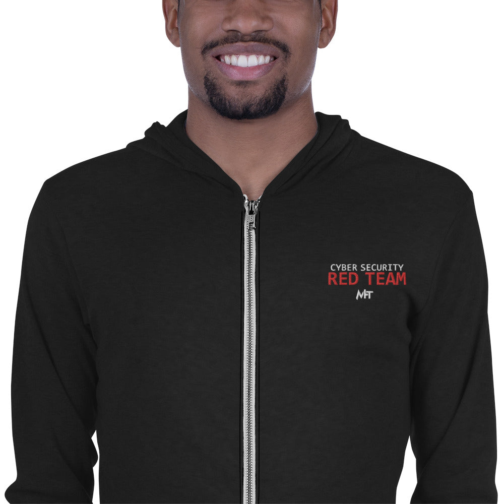 Cyber Security Red team - Unisex zip hoodie by DarkByteGear