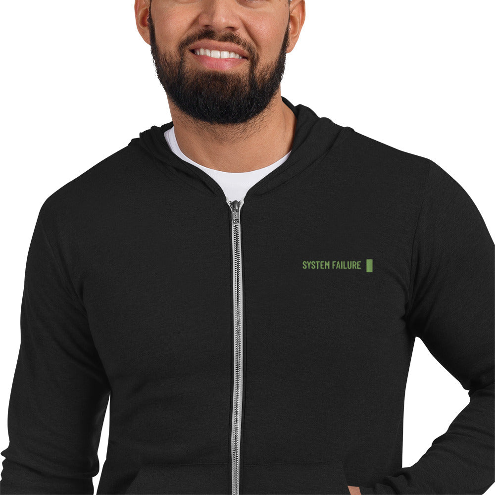 System failure - Unisex zip hoodie by DarkByteGear