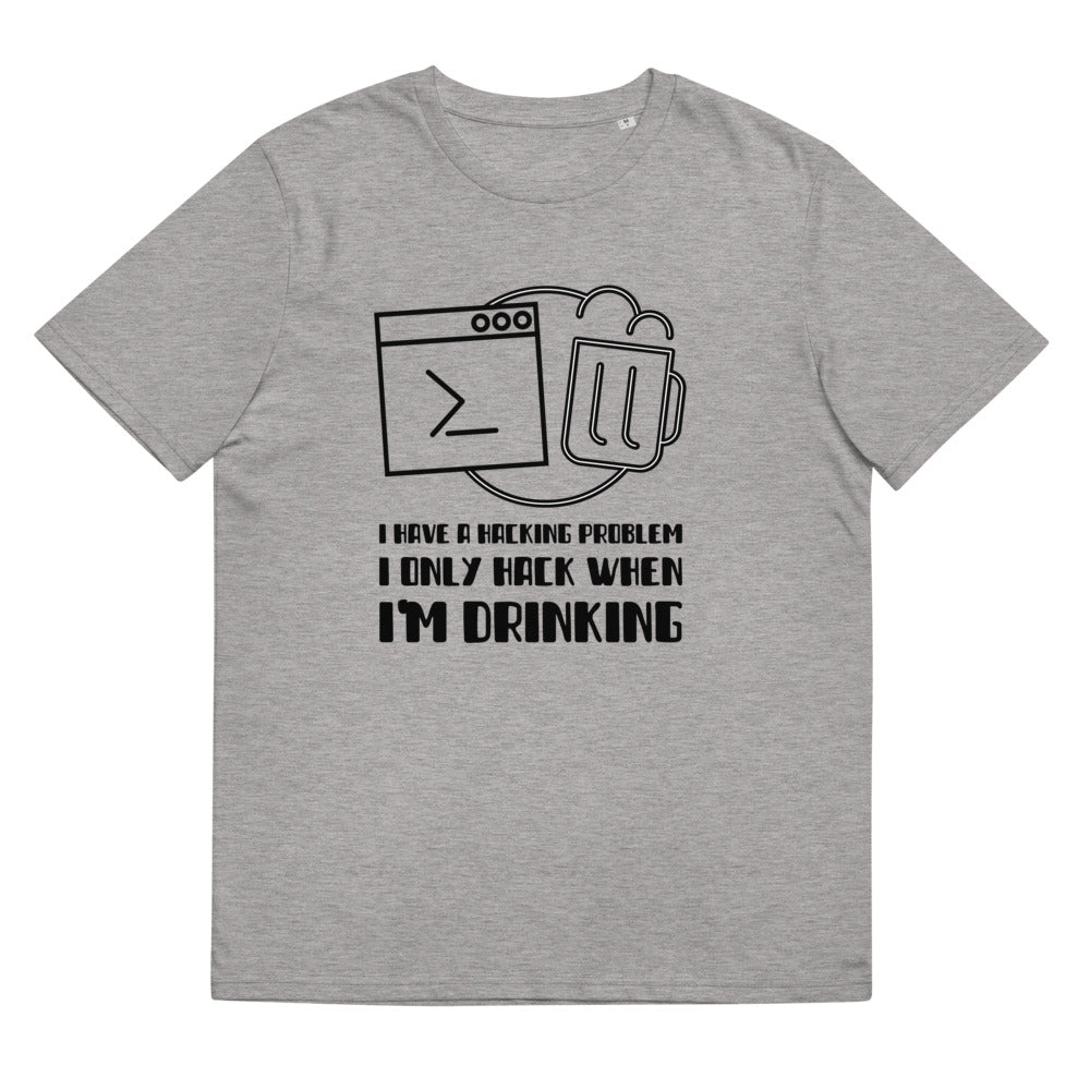 I have a hacking problem - Unisex organic cotton t-shirt by DarkByteGear
