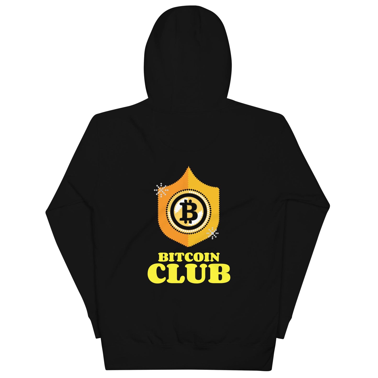 Bitcoin Club V2 Unisex Hoodie ( Back Print ) by DarkByteGear