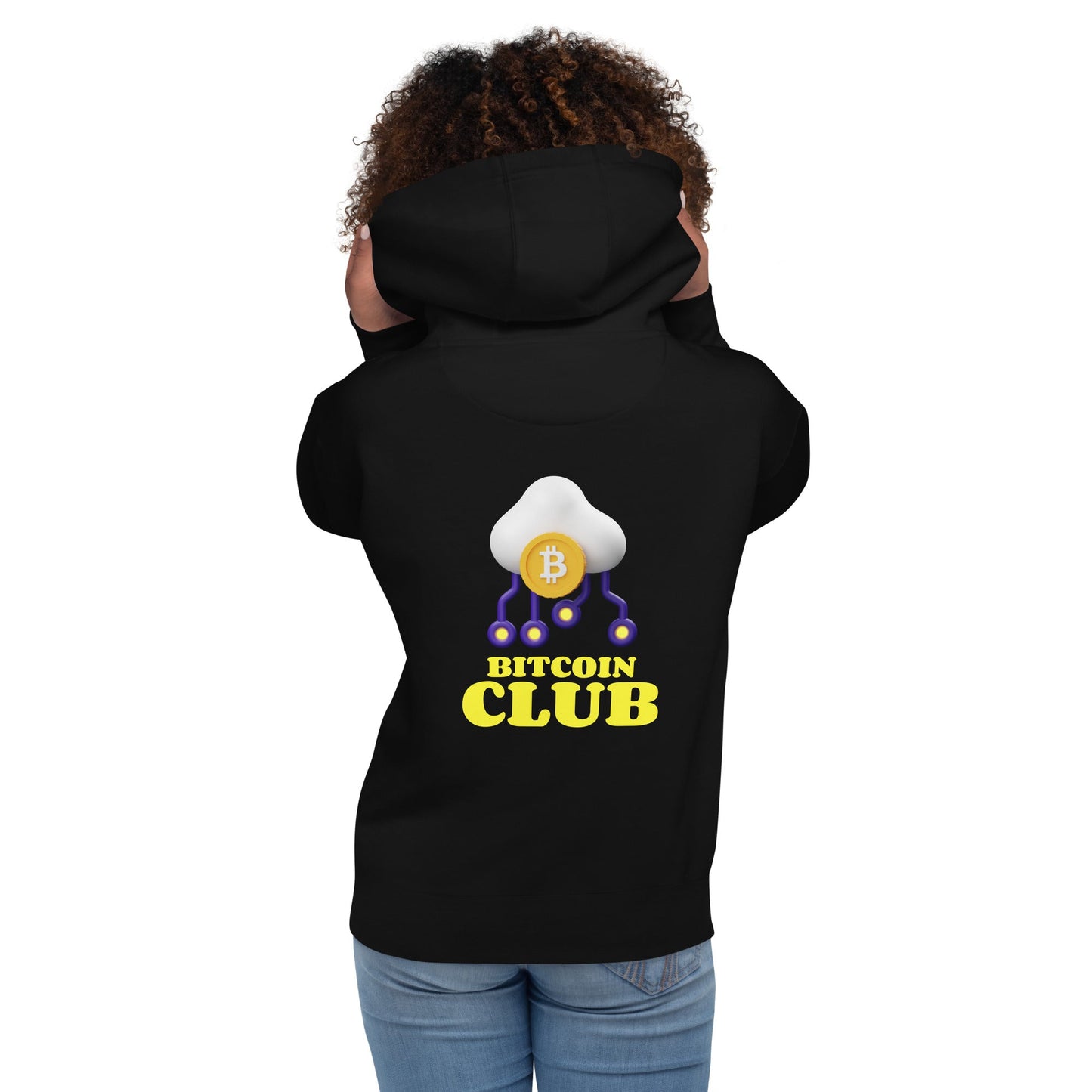Bitcoin Club V4 - Unisex Hoodie (Back Print) by DarkByteGear