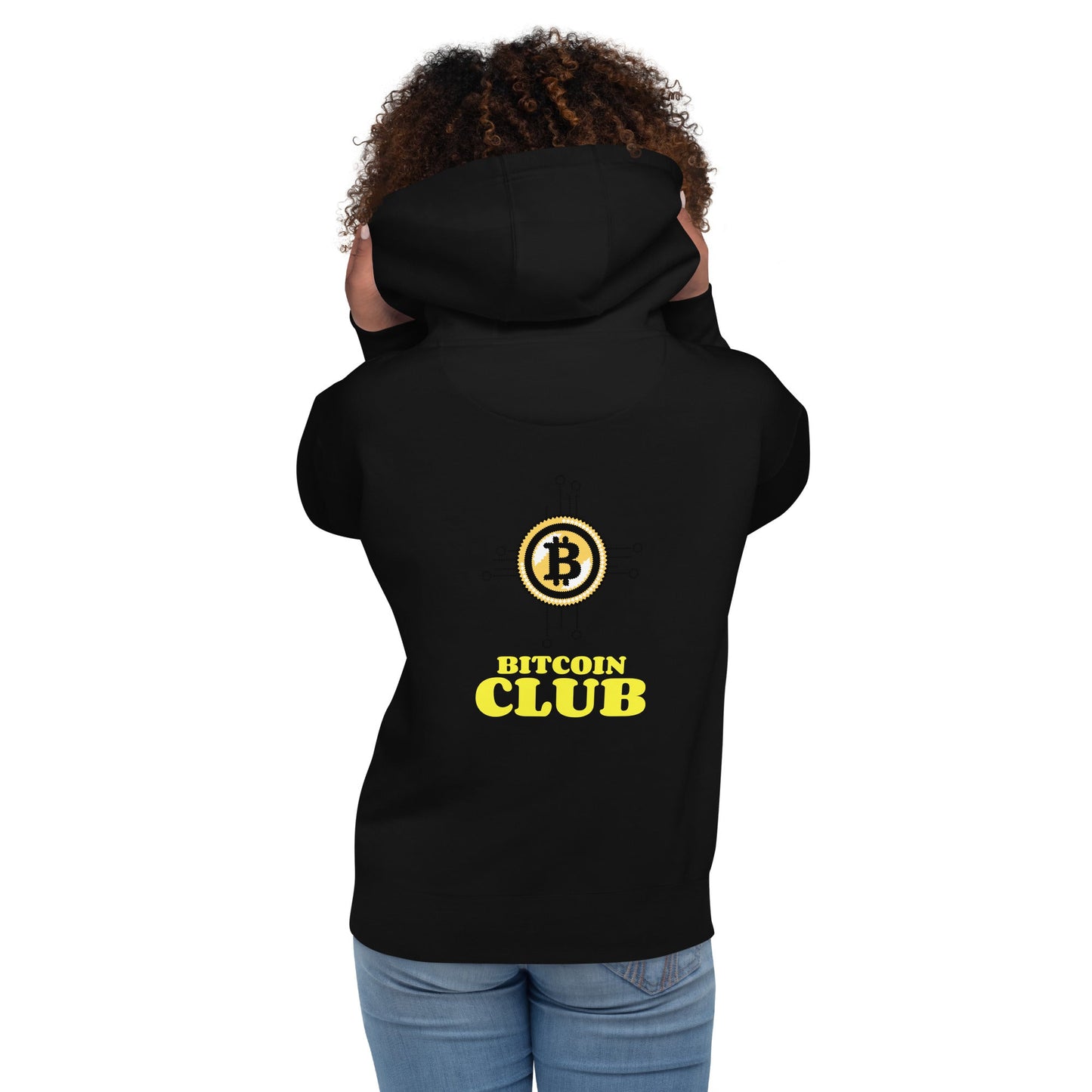 Bitcoin Club V6 - Unisex Hoodie ( Back Print ) by DarkByteGear