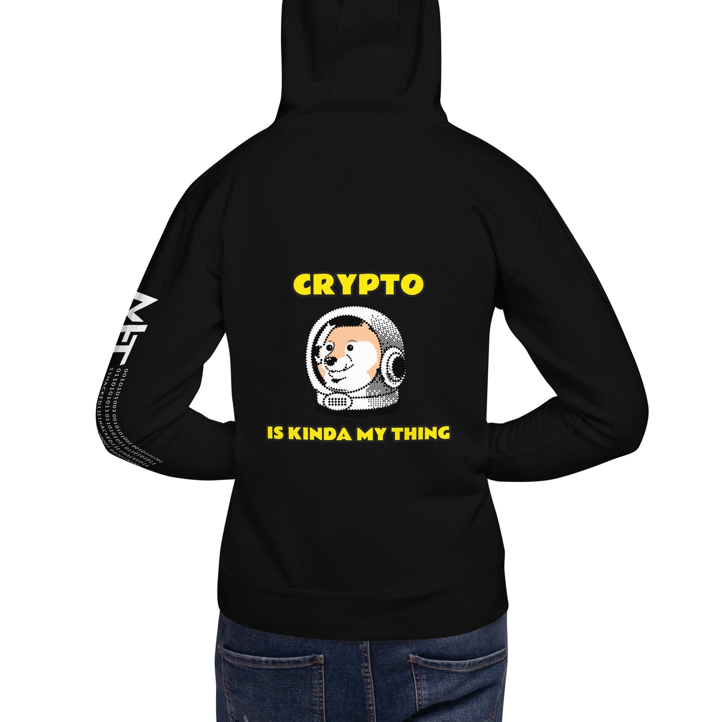 Crypto is Kinda My Thing V1 - Unisex Hoodie (Back Print) by DarkByteGear