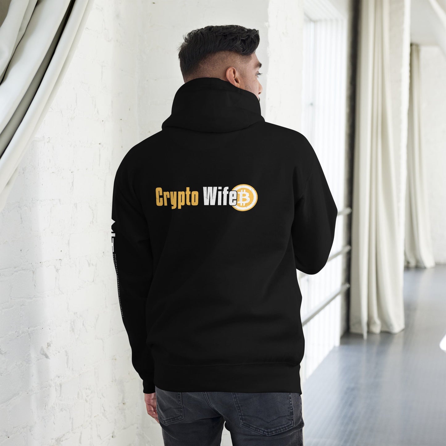 Crypto Wife Unisex Hoodie ( Back Print ) by DarkByteGear