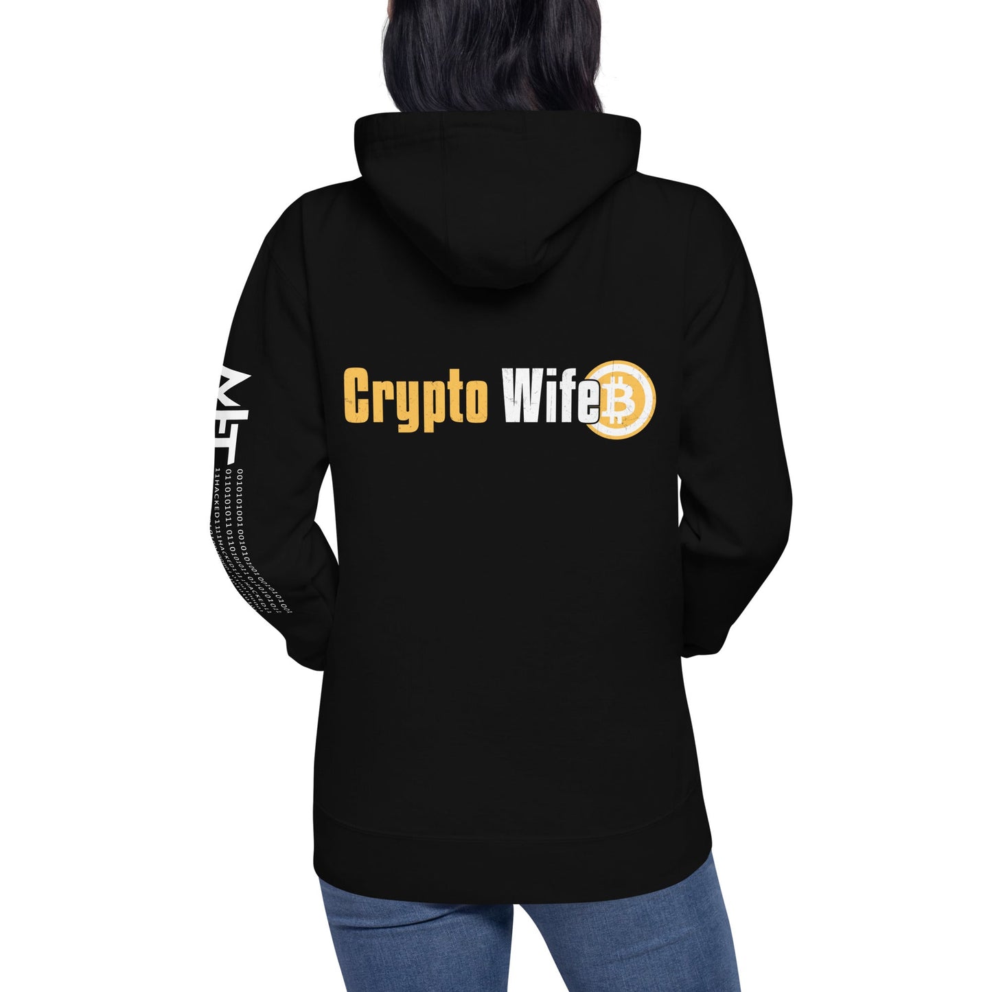 Crypto Wife Unisex Hoodie ( Back Print ) by DarkByteGear