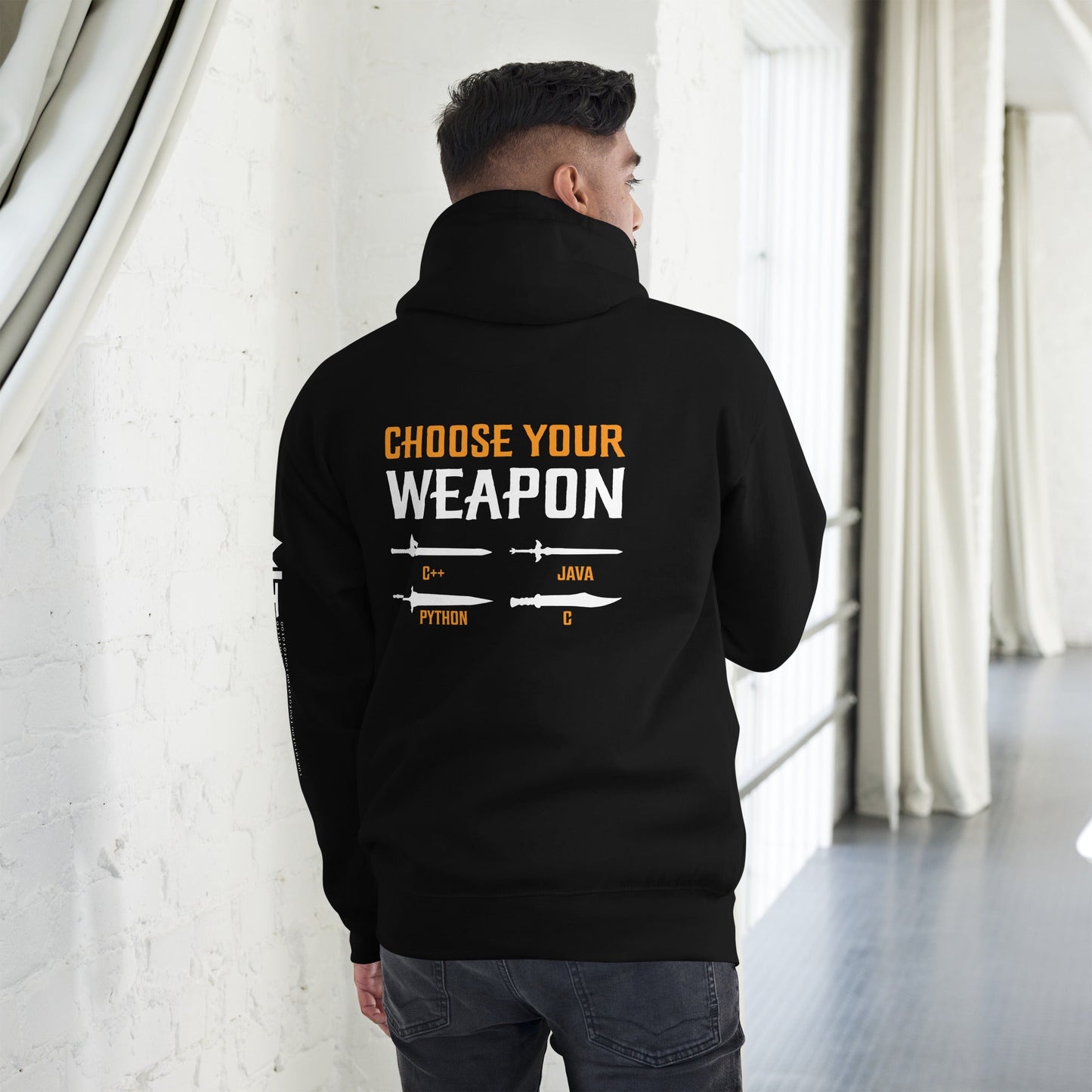 Choose your weapon Unisex Hoodie ( Back Print ) by DarkByteGear