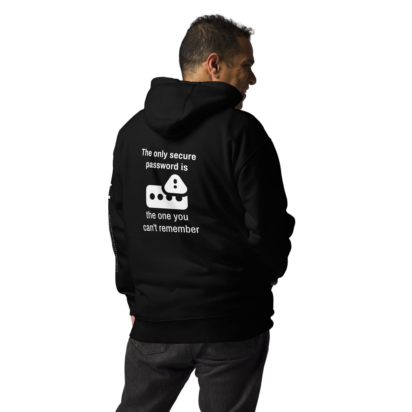 The only Secure Password V3 Unisex Hoodie ( Back Print ) by DarkByteGear