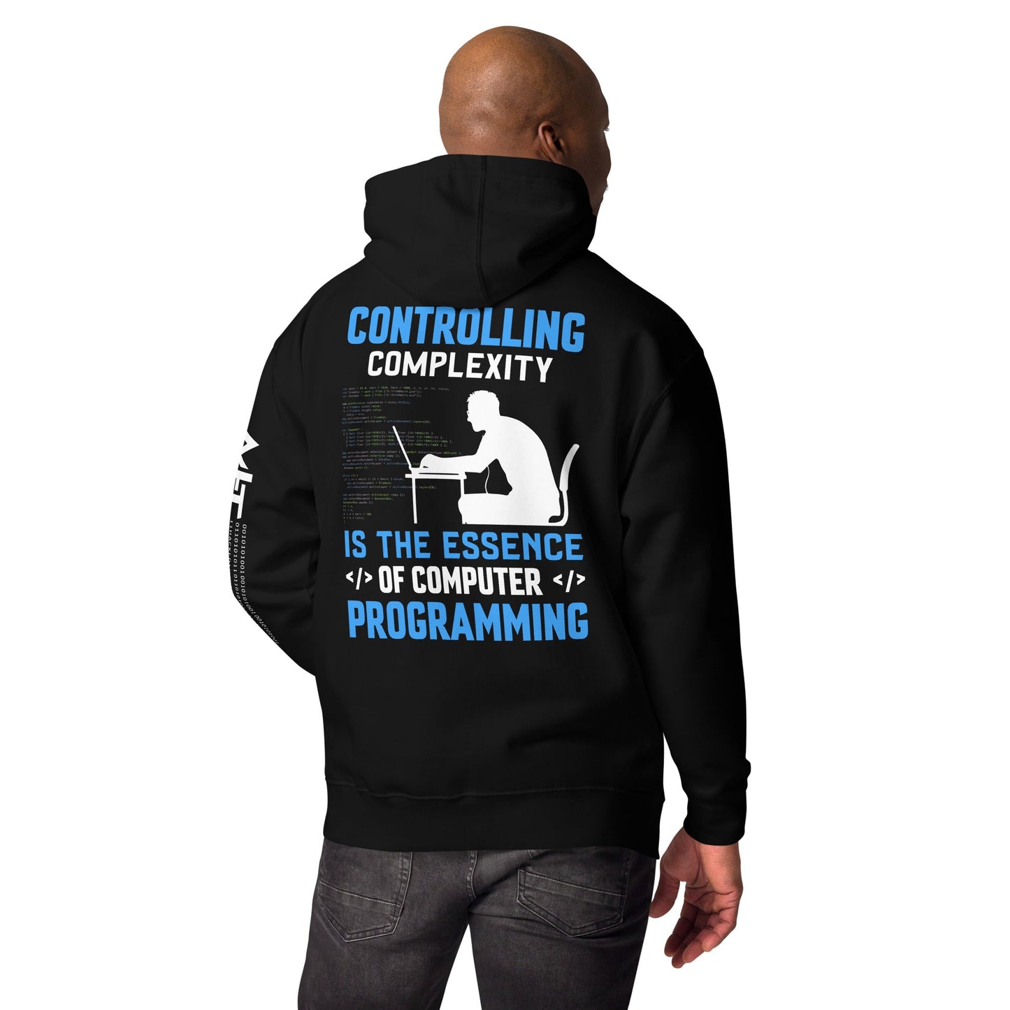 Controlling Complexity is the Essence of Computer Programming Unisex Hoodie ( Back Print ) by DarkByteGear