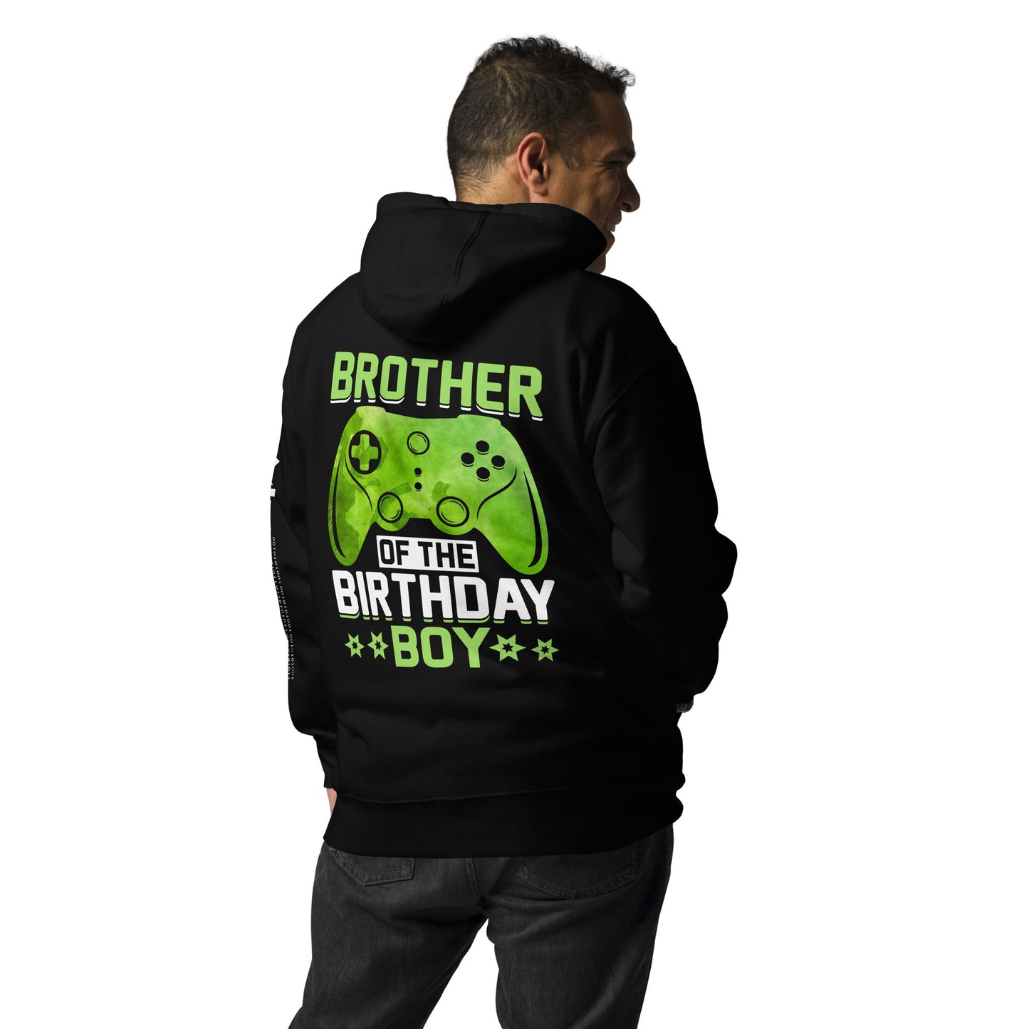 Brother of the Birthday Boy Unisex Hoodie ( Back Print ) by DarkByteGear