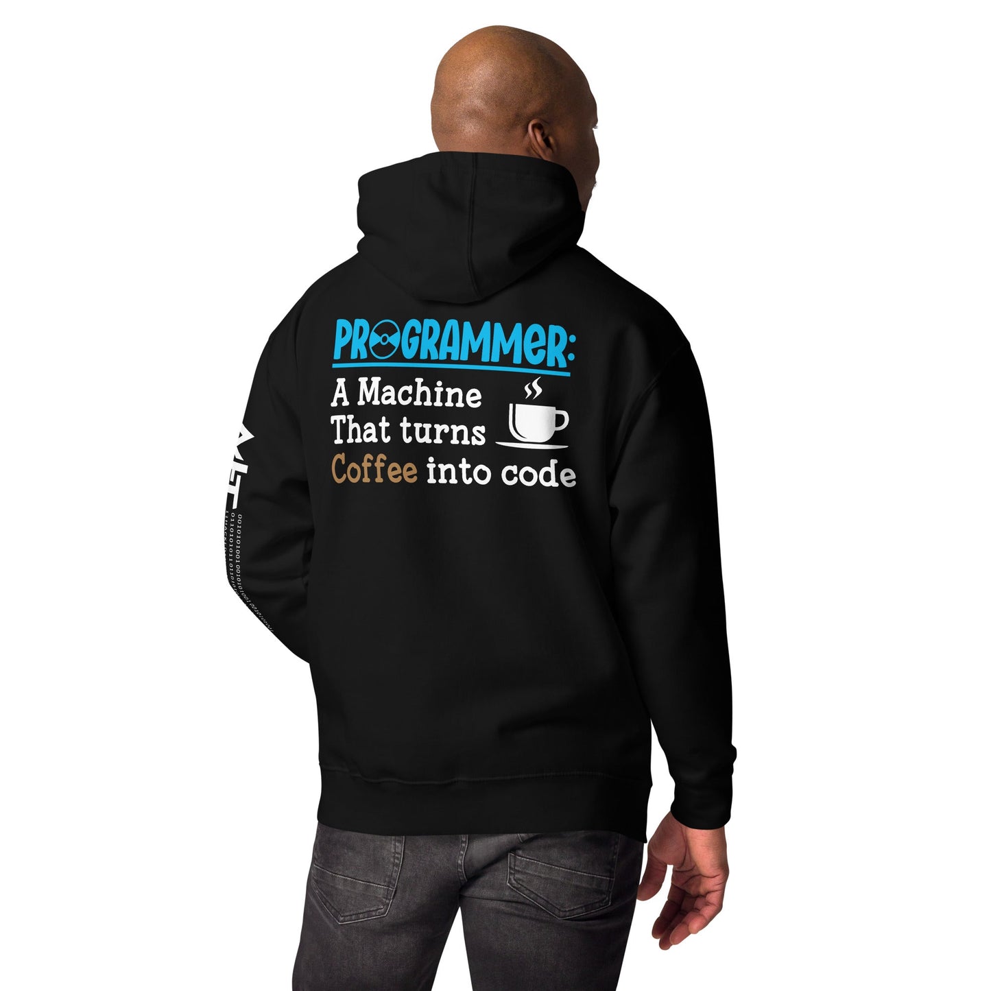 Programmer: Def blue Unisex Hoodie ( Back Print ) by DarkByteGear