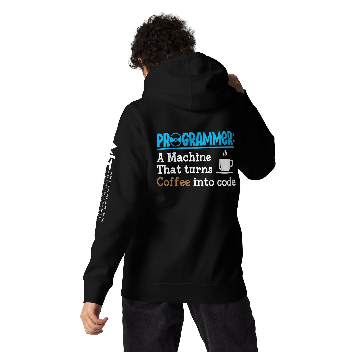 Programmer: Def blue Unisex Hoodie ( Back Print ) by DarkByteGear